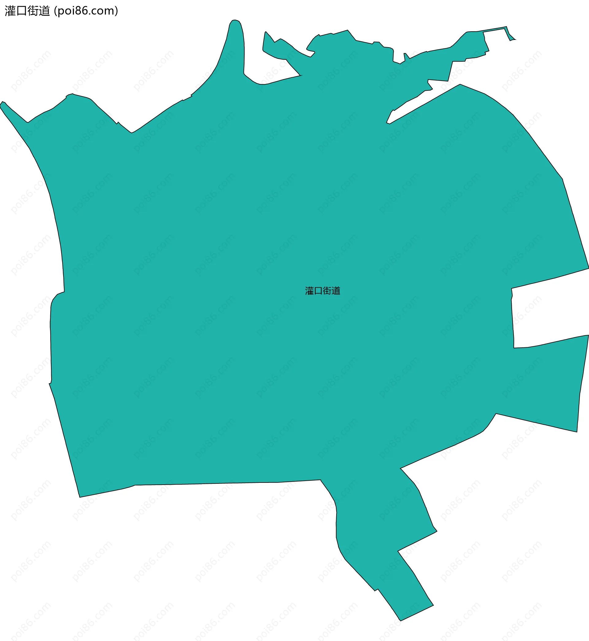 灌口街道边界地图