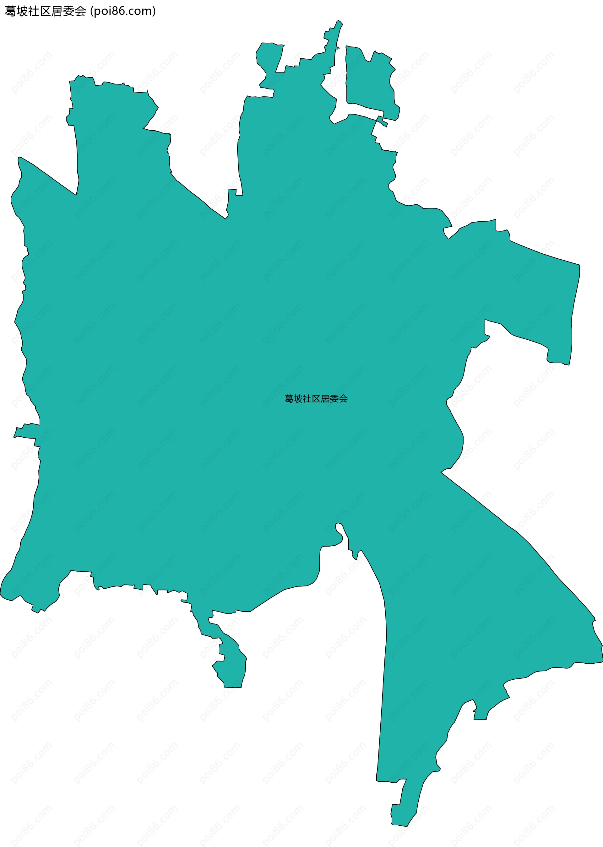 葛坡社区居委会边界地图