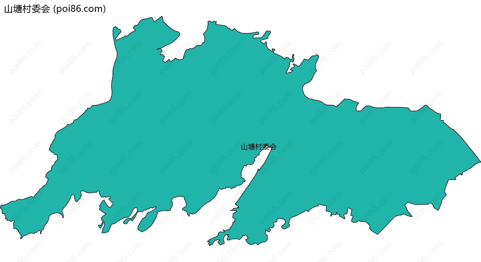 山塘村委会边界地图