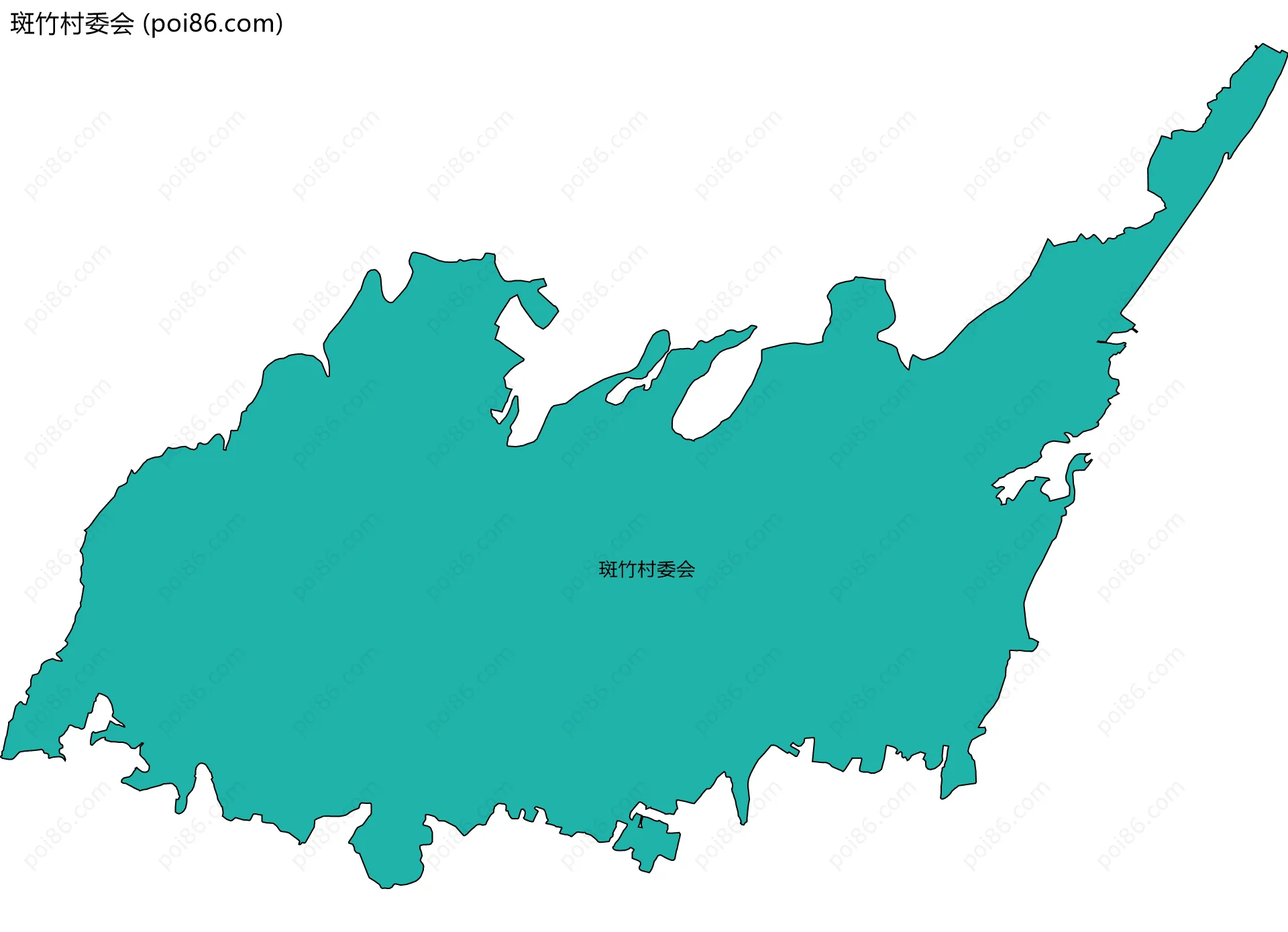 斑竹村委会边界地图