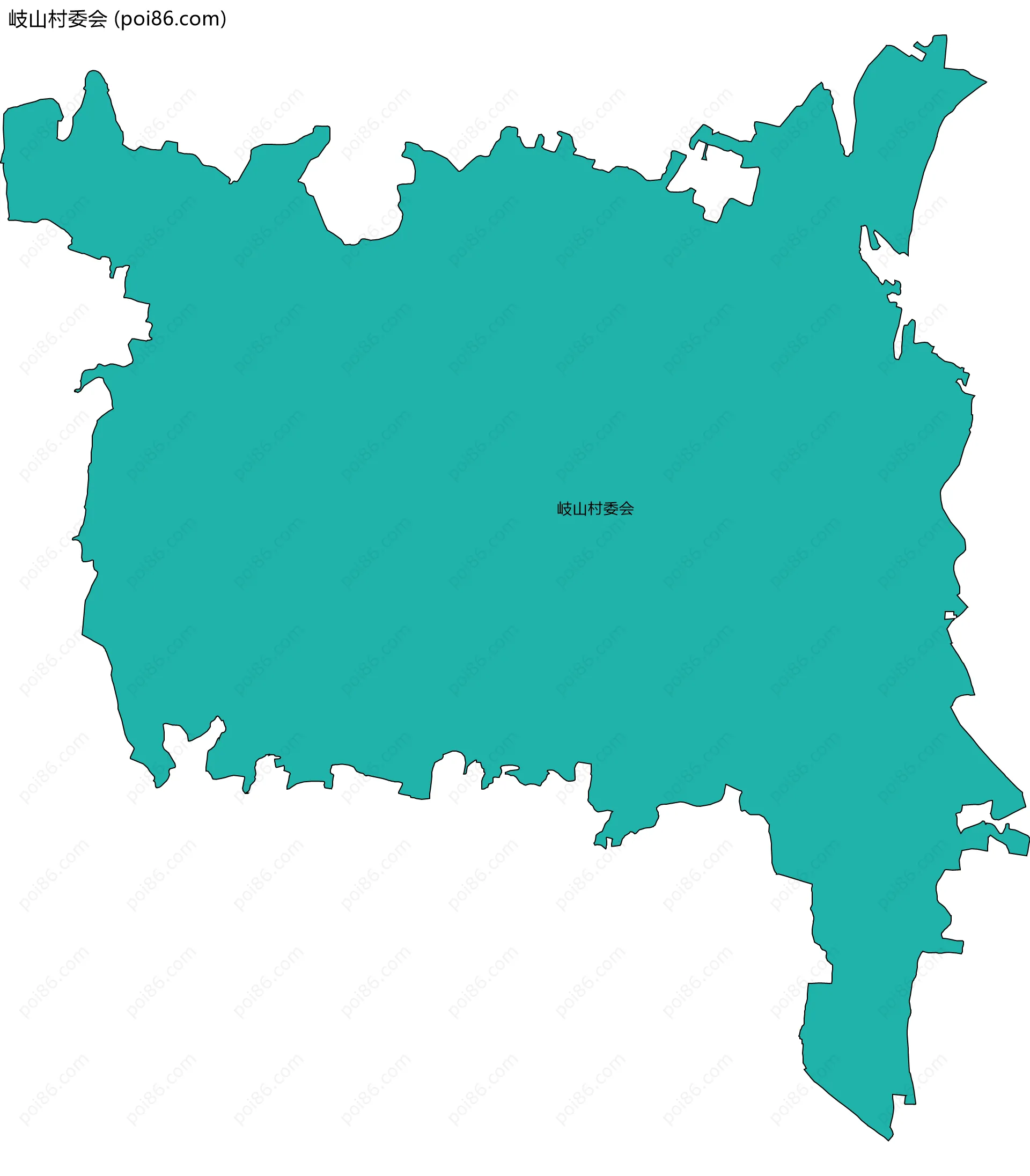 岐山村委会边界地图