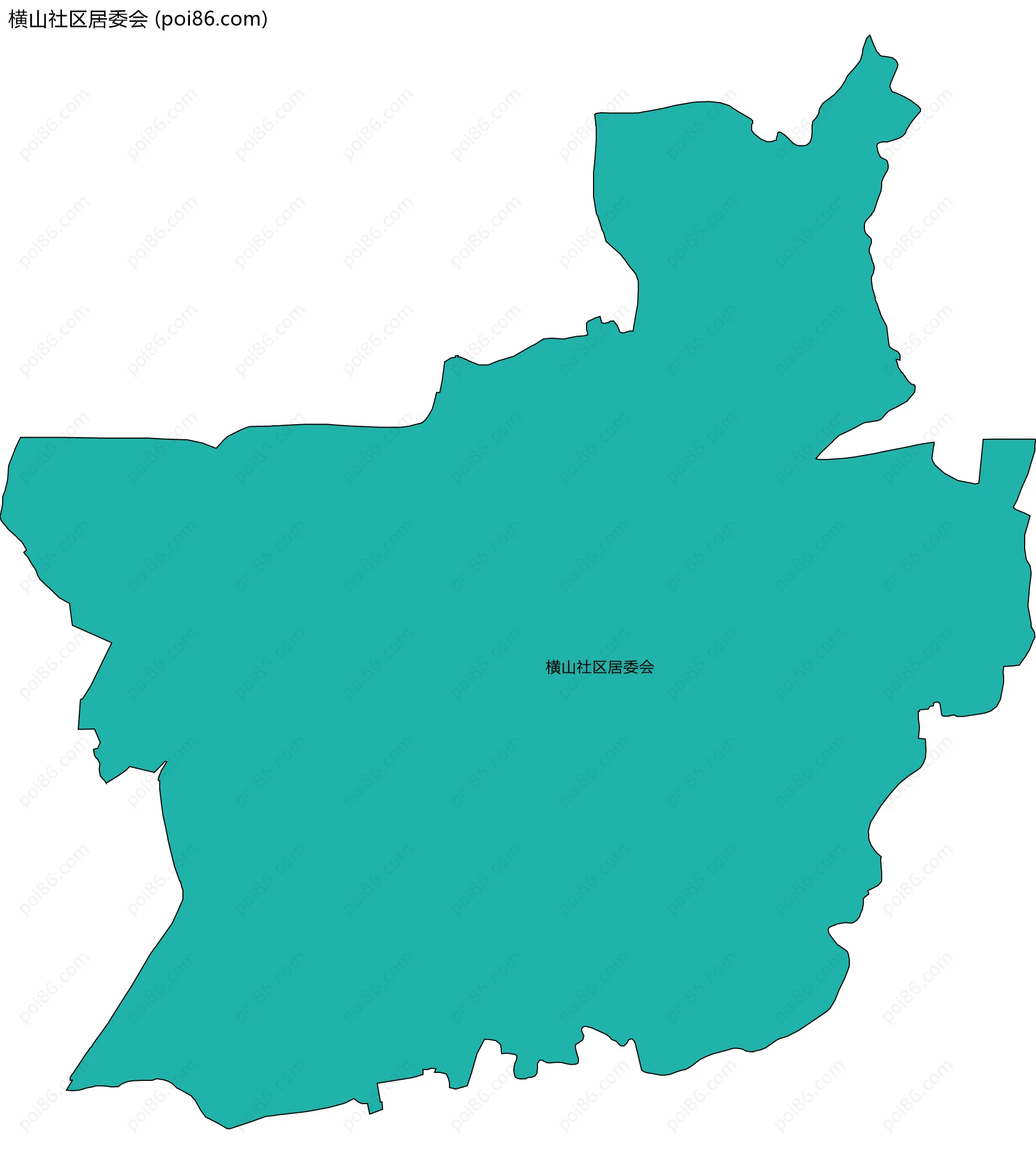 横山社区居委会边界地图