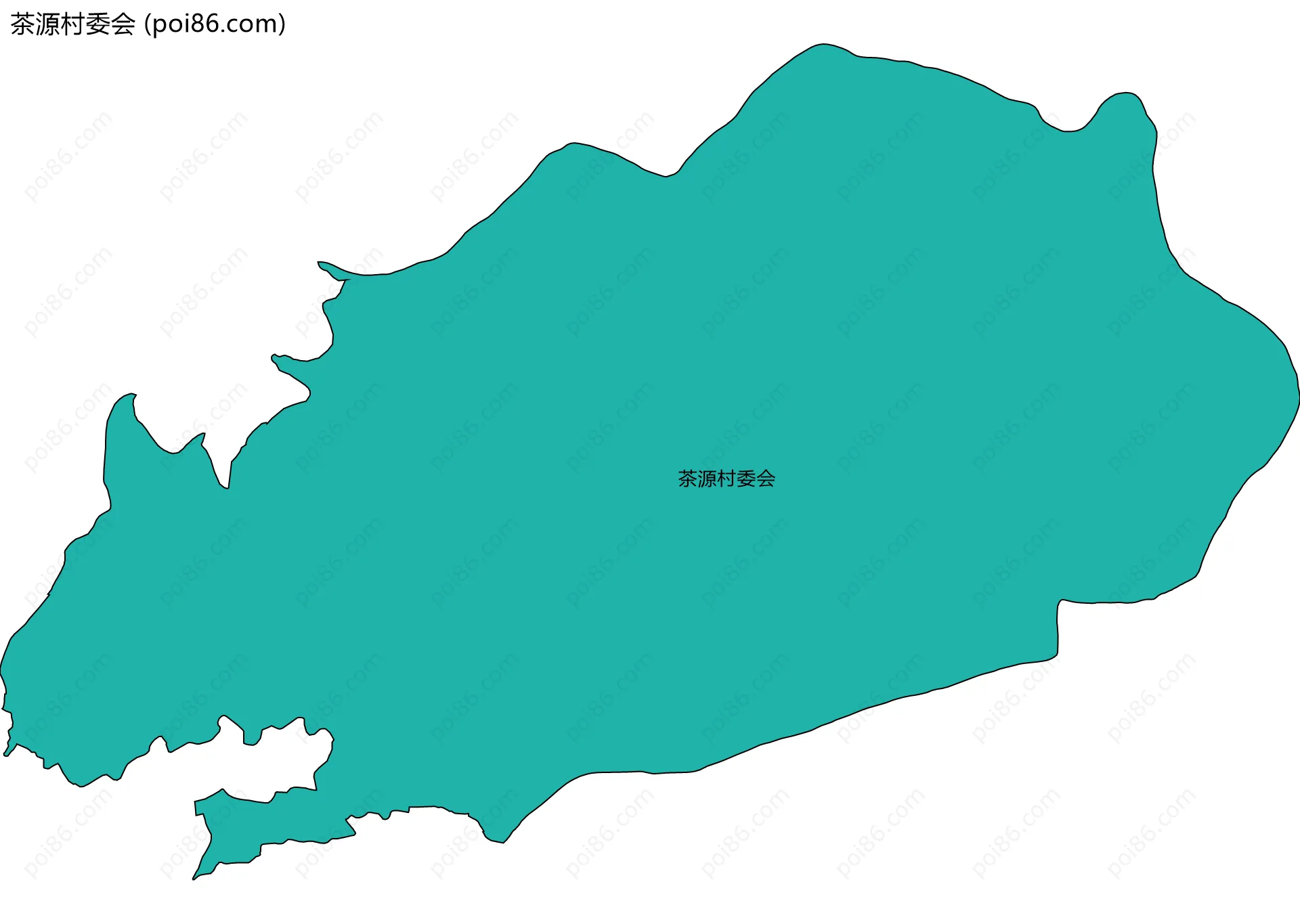 茶源村委会边界地图