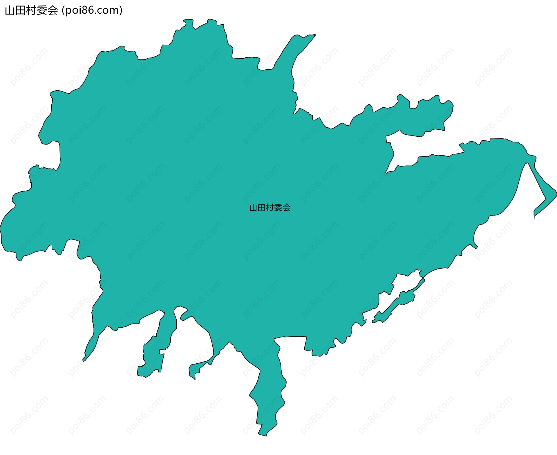 山田村委会边界地图