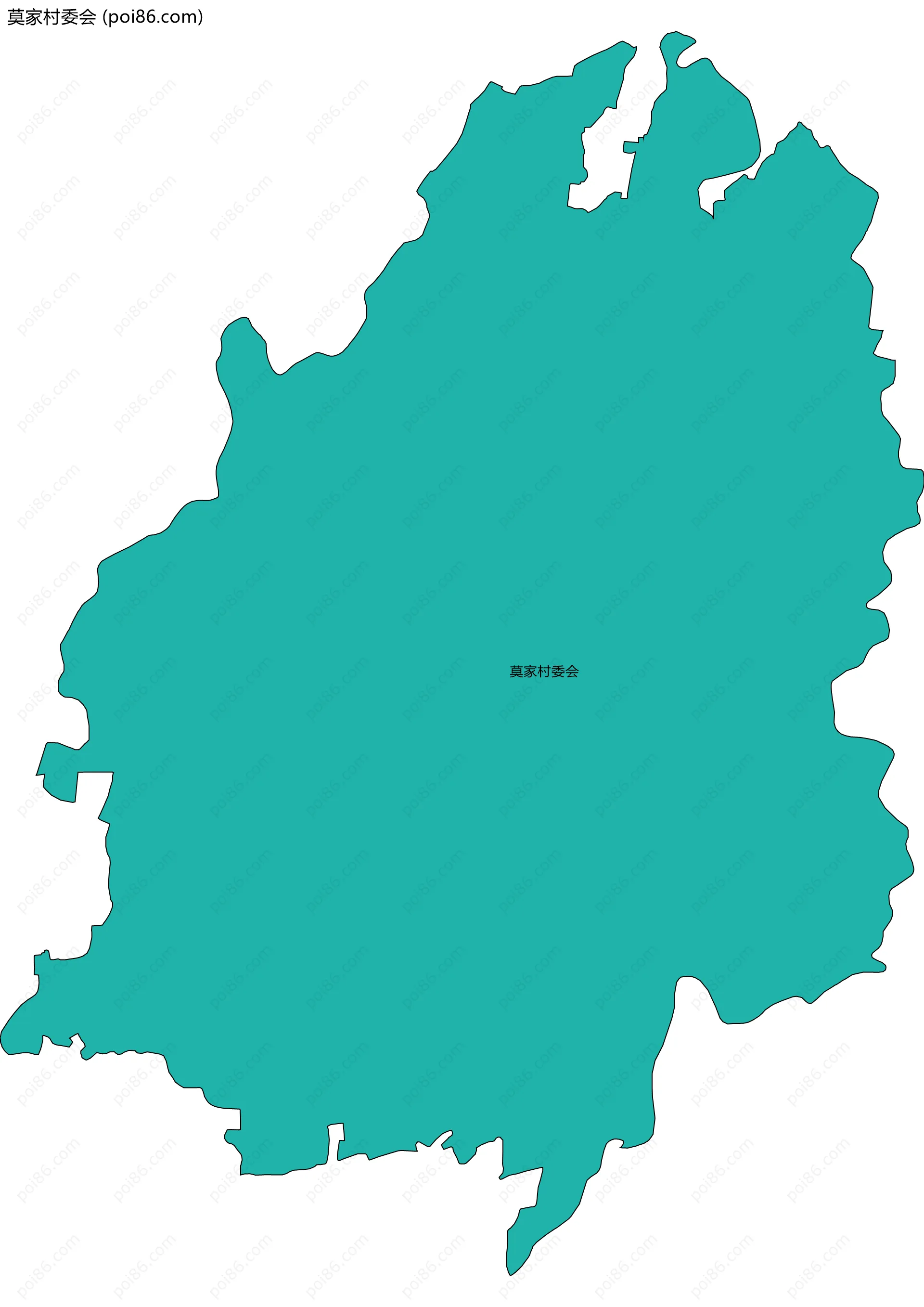 莫家村委会边界地图