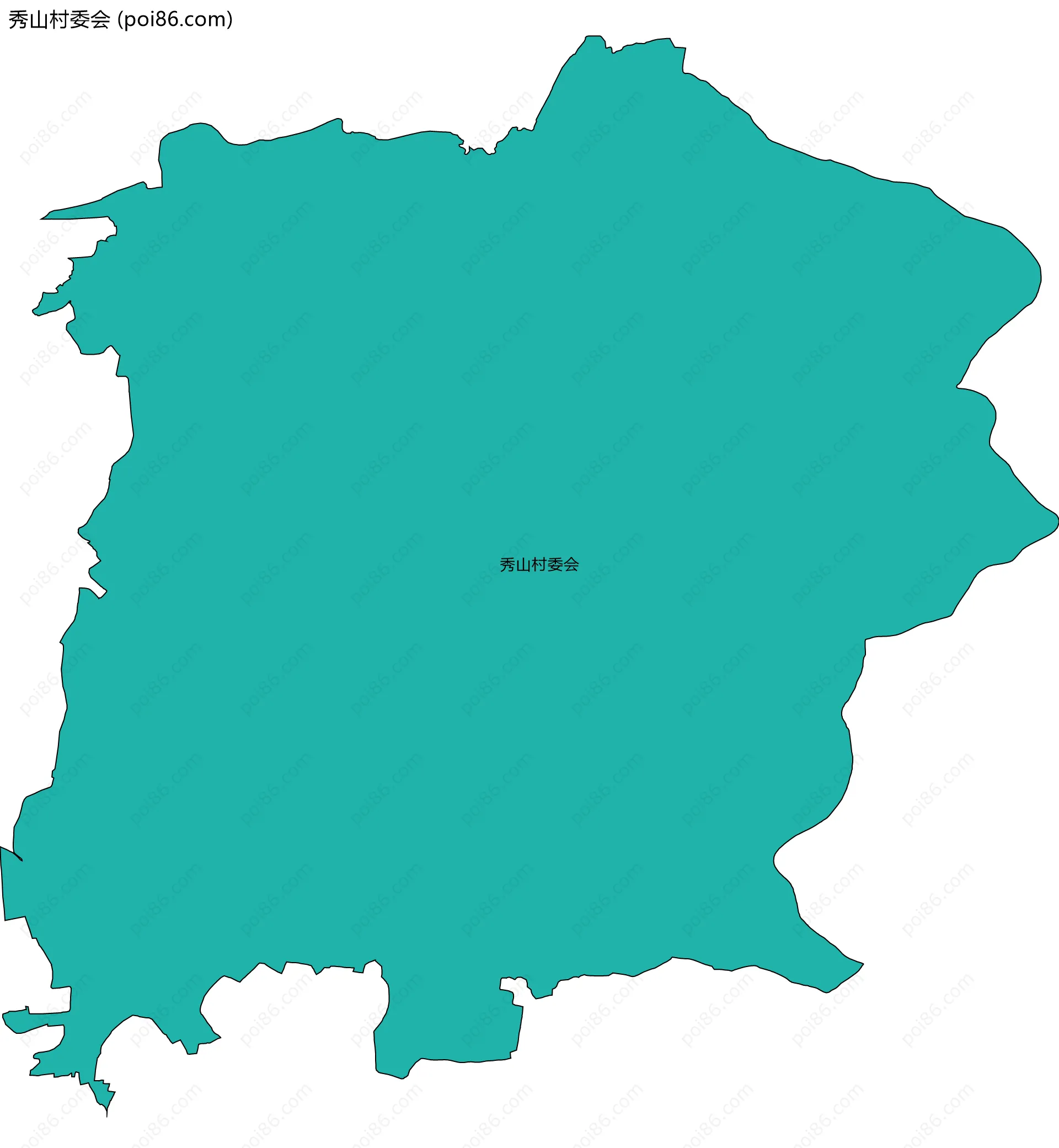 秀山村委会边界地图