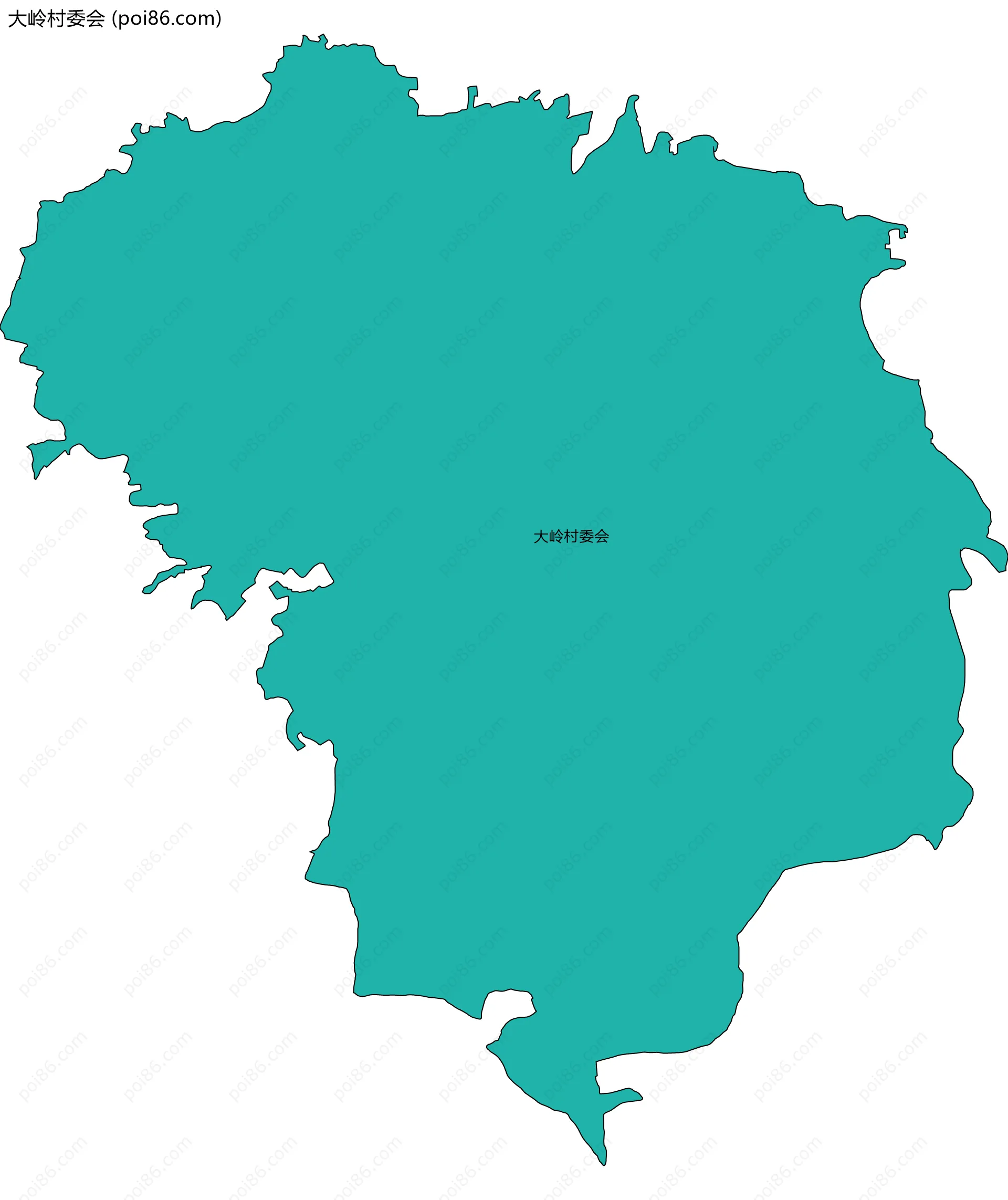 大岭村委会边界地图