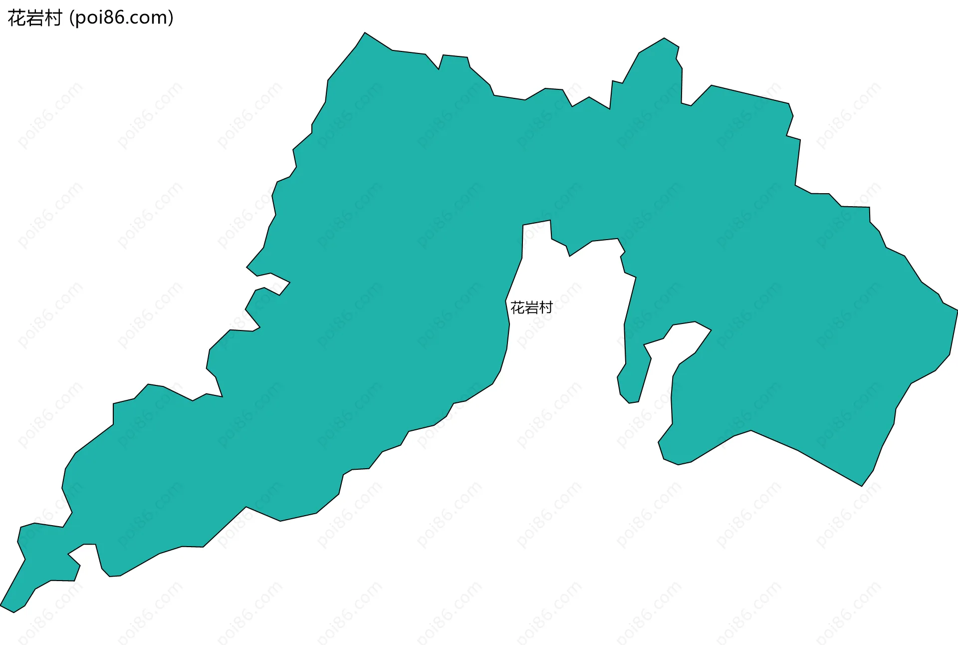 花岩村边界地图