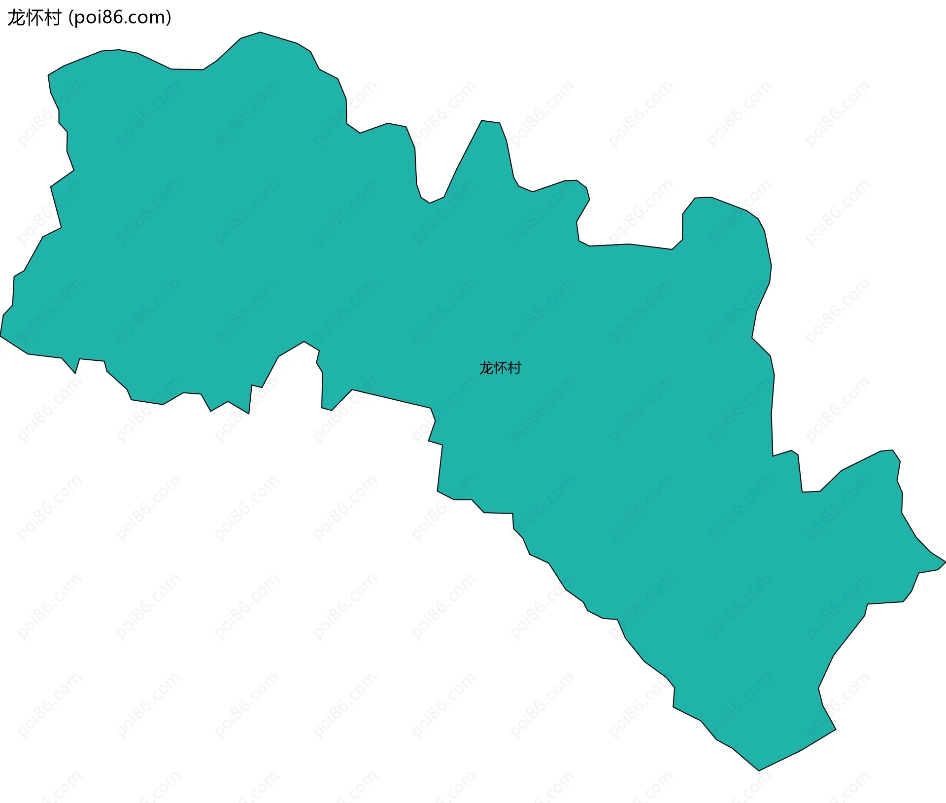 龙怀村边界地图