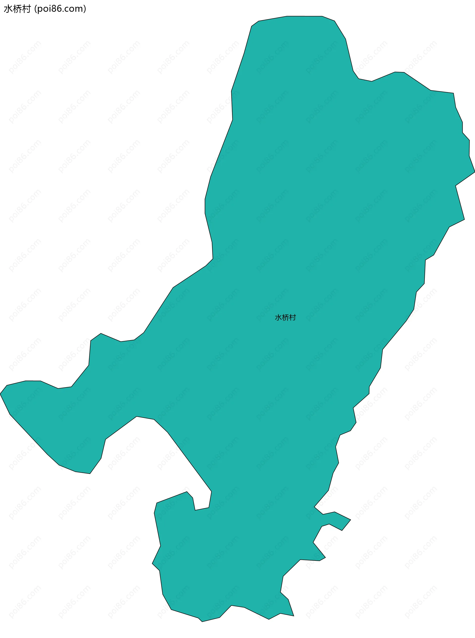 水桥村边界地图