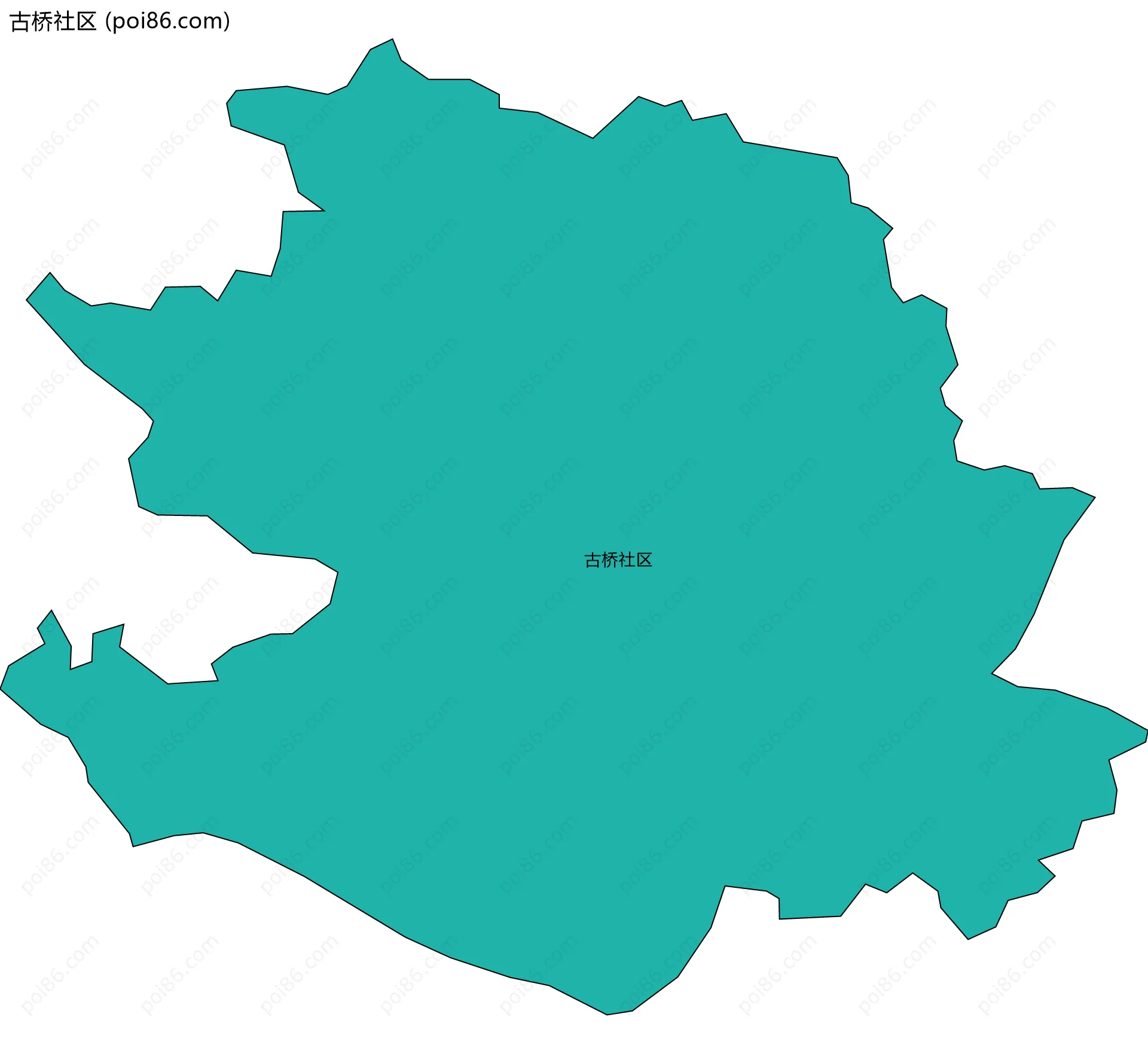古桥社区边界地图