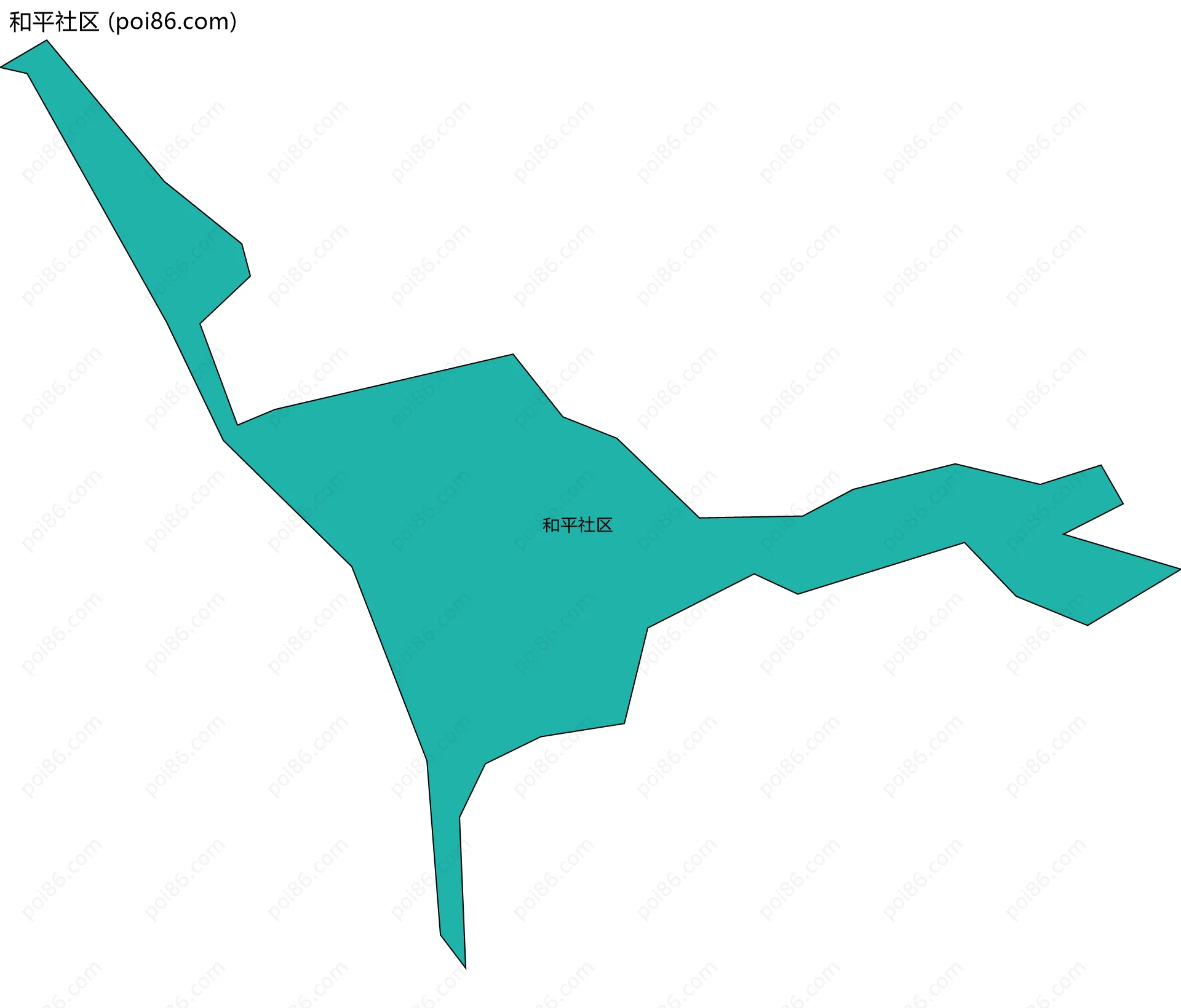 和平社区边界地图