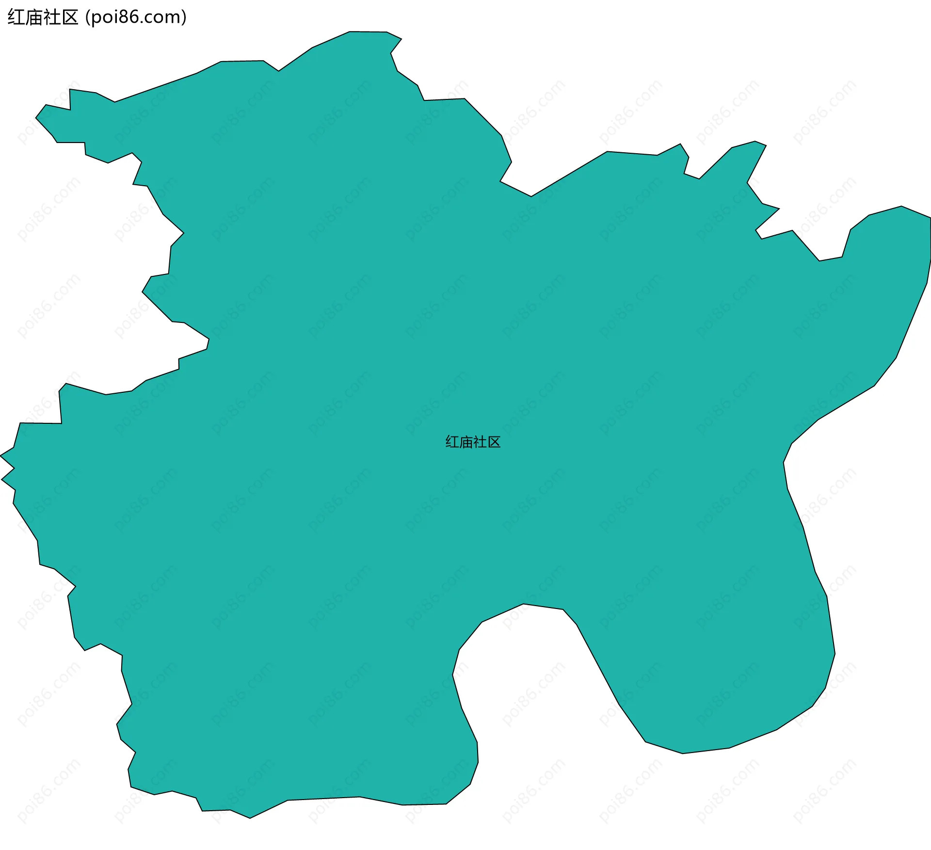 红庙社区边界地图