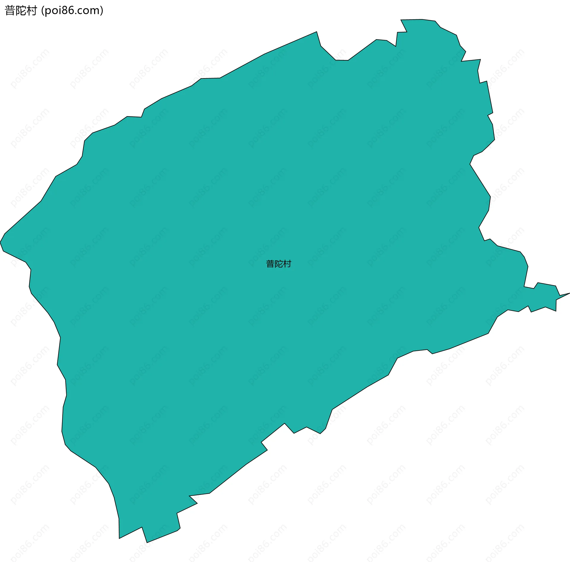 普陀村边界地图