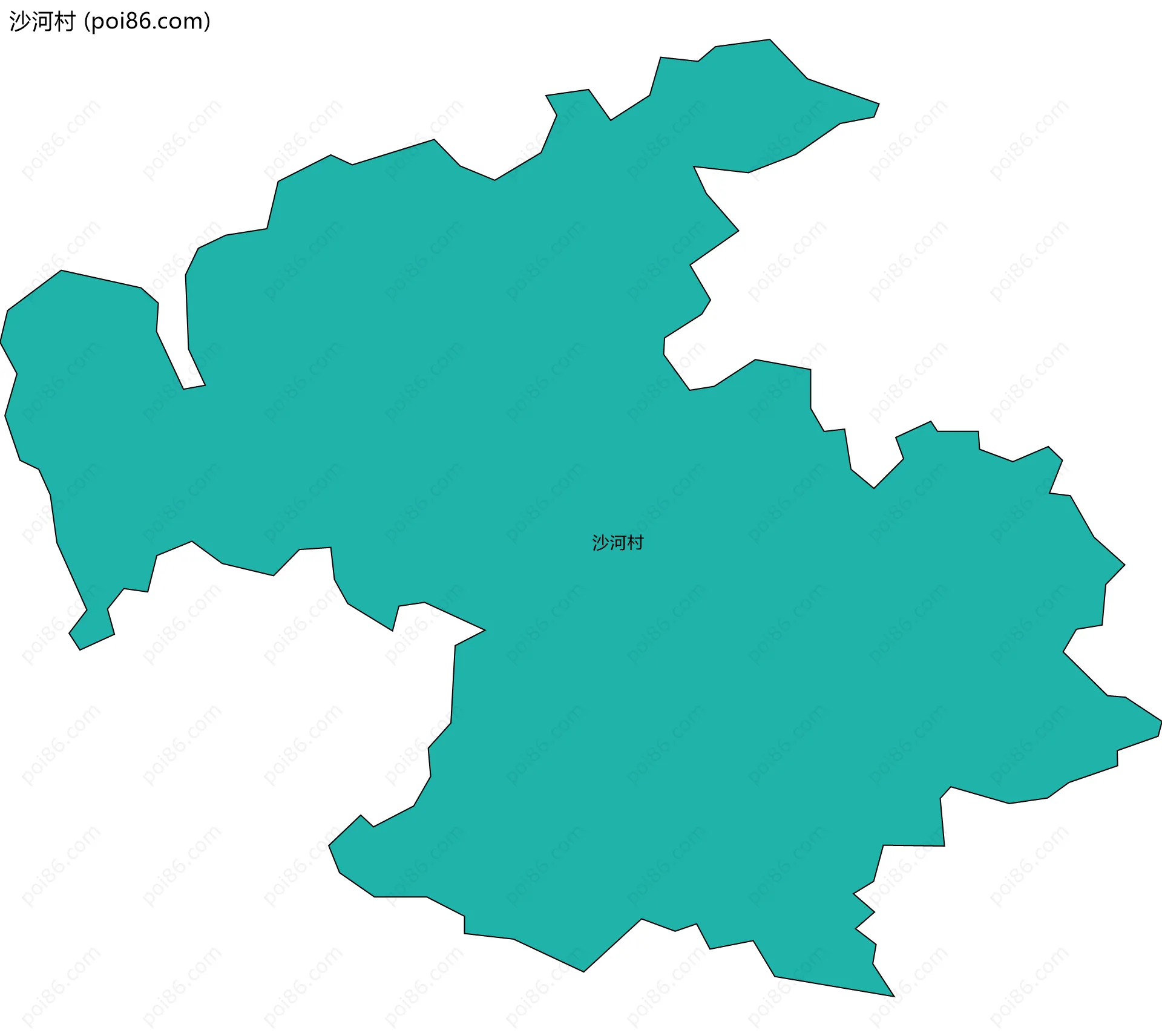 沙河村边界地图