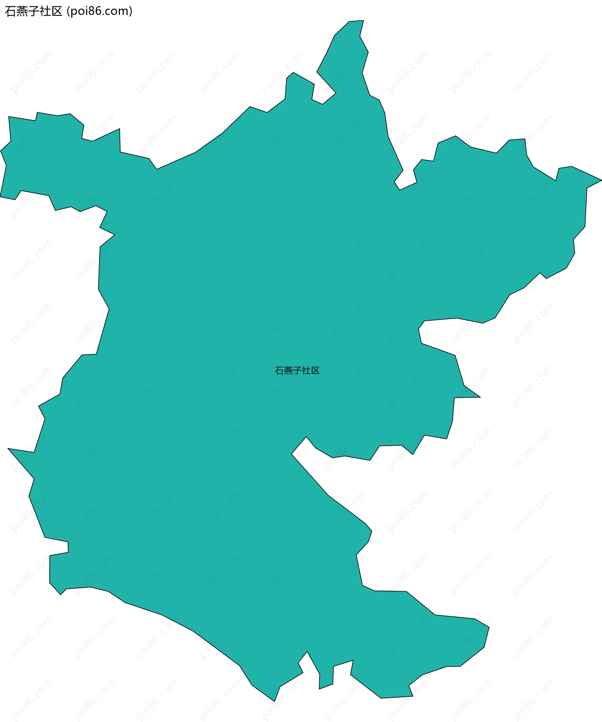 石燕子社区边界地图