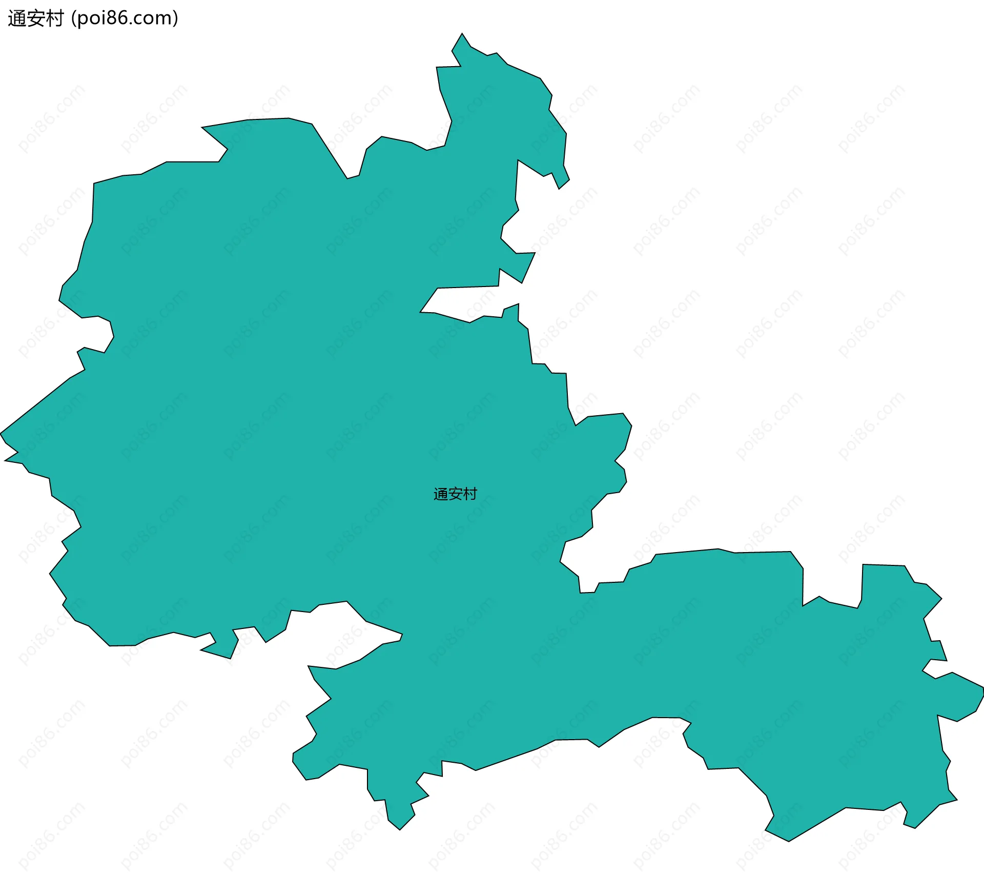 通安村边界地图