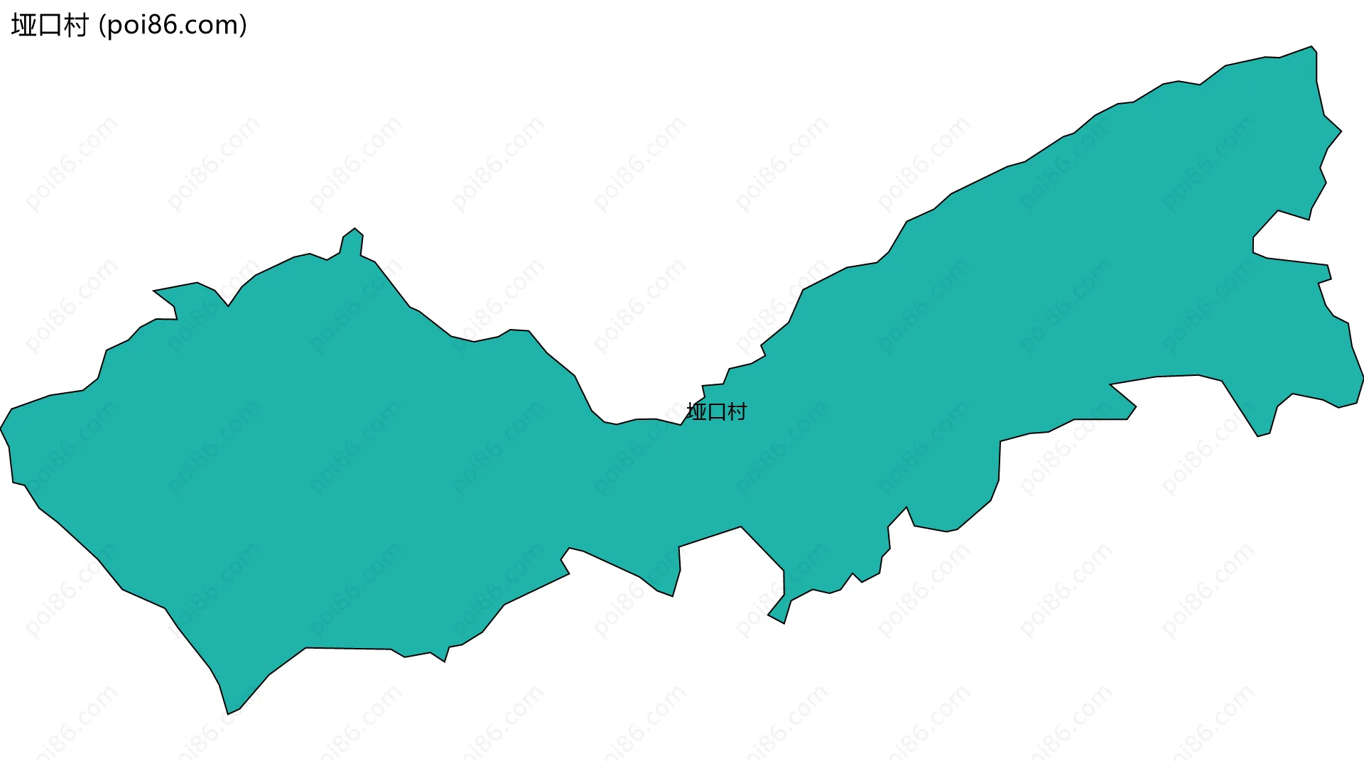 垭口村边界地图