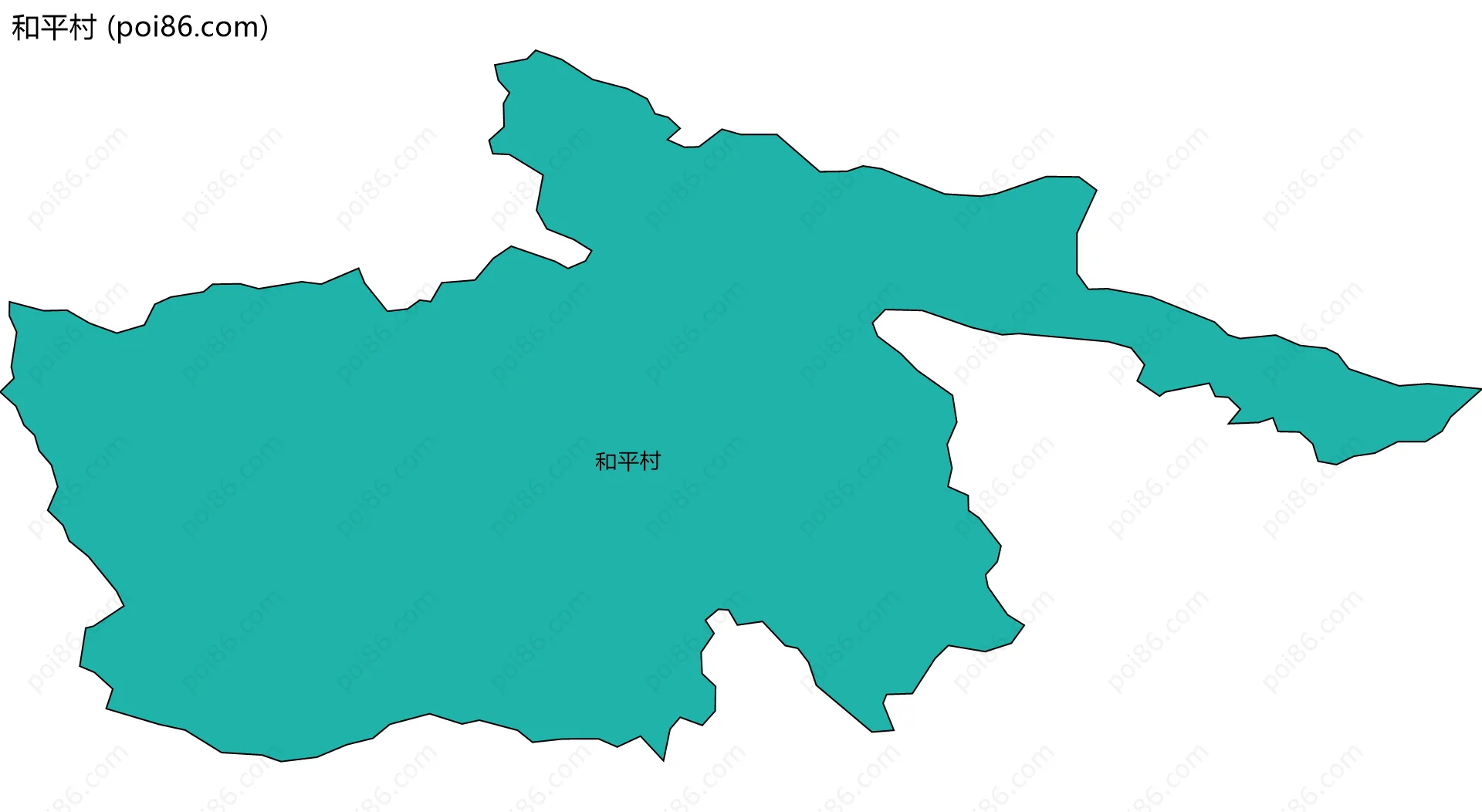 和平村边界地图