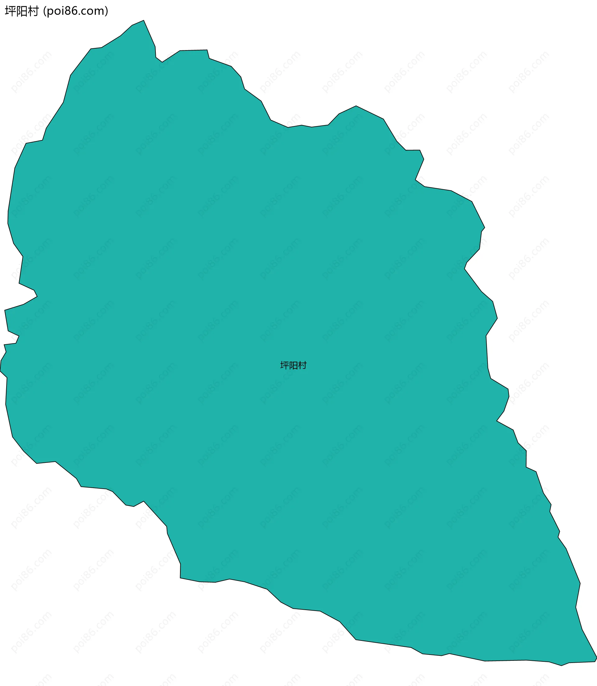 坪阳村边界地图