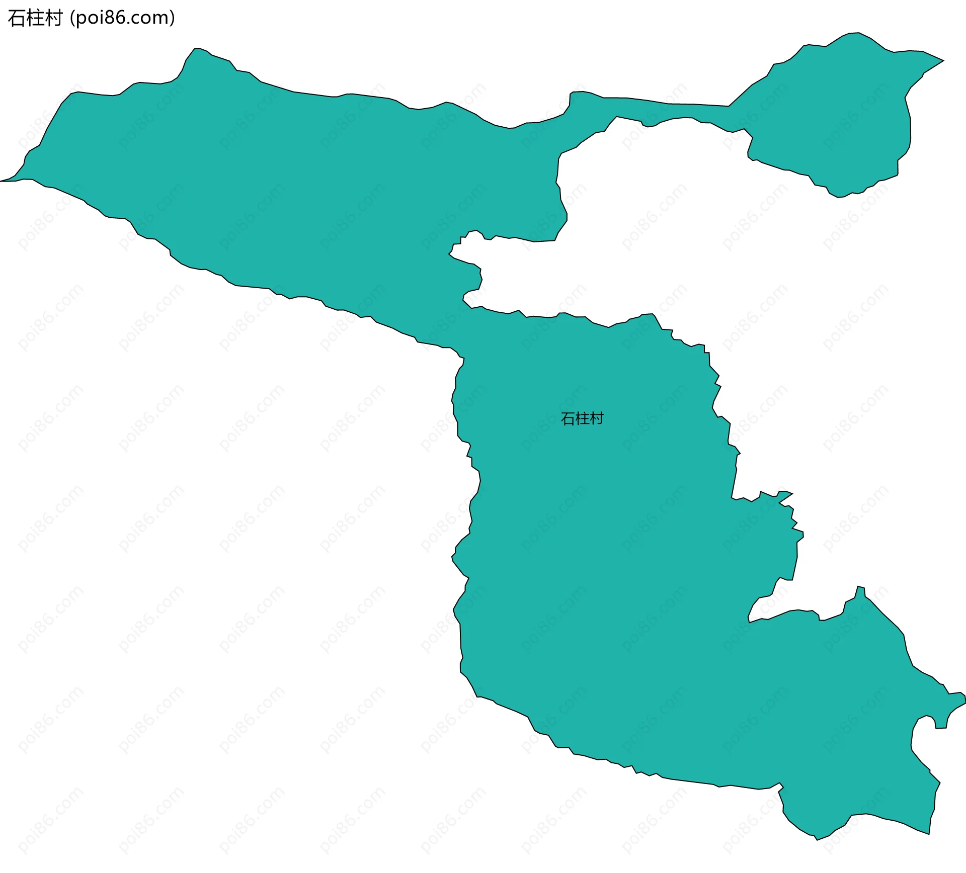 石柱村边界地图