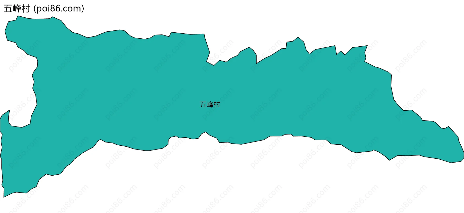 五峰村边界地图