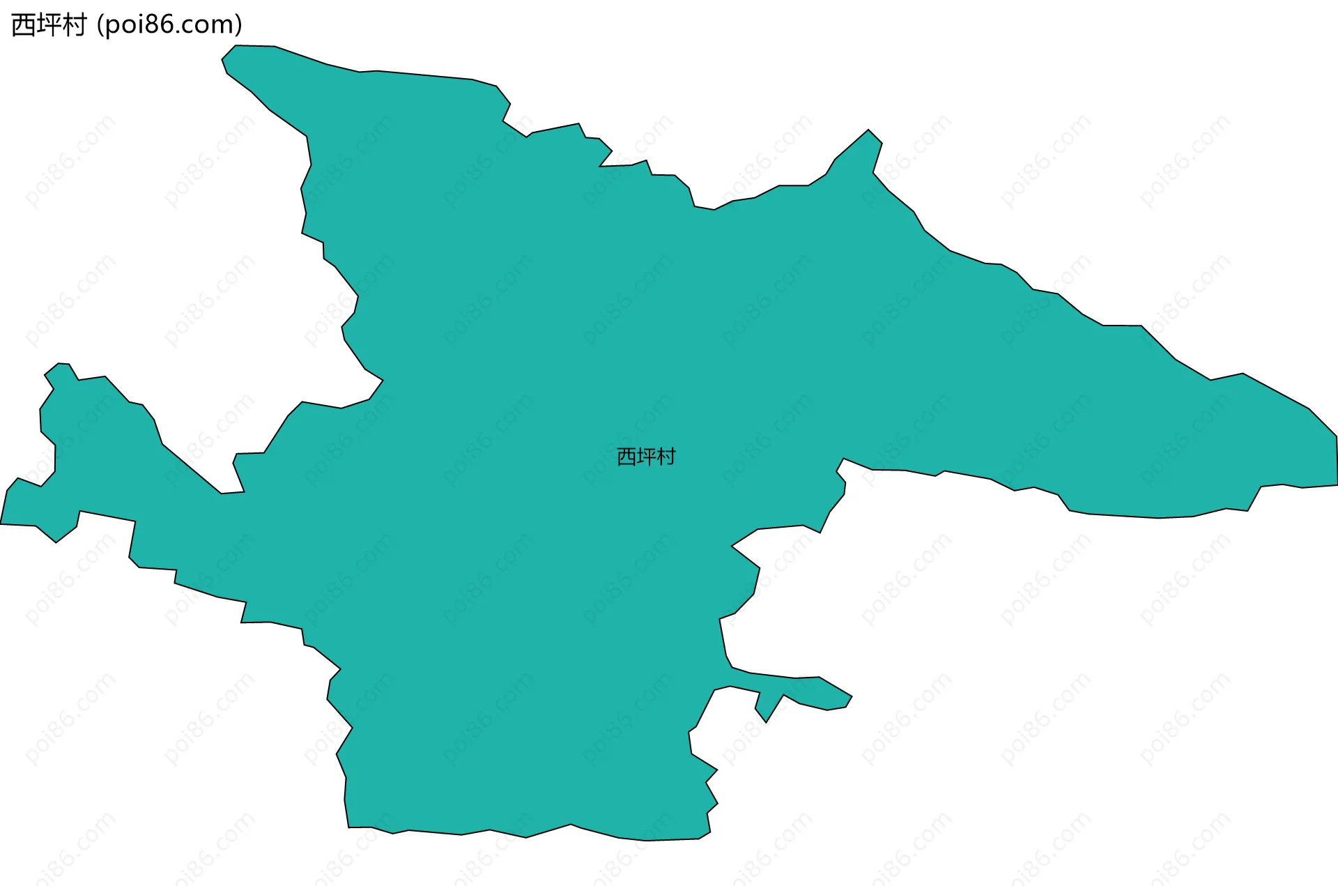 西坪村边界地图
