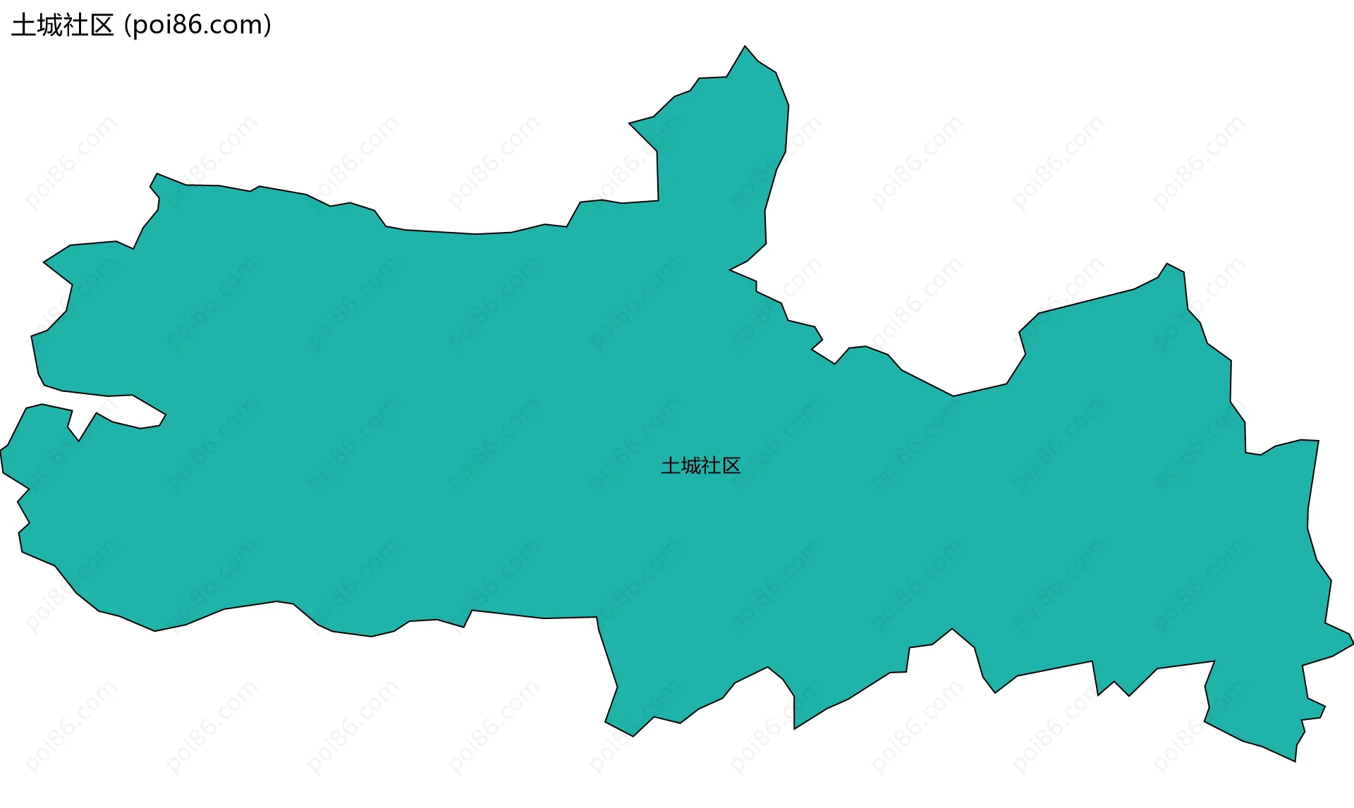 土城社区边界地图
