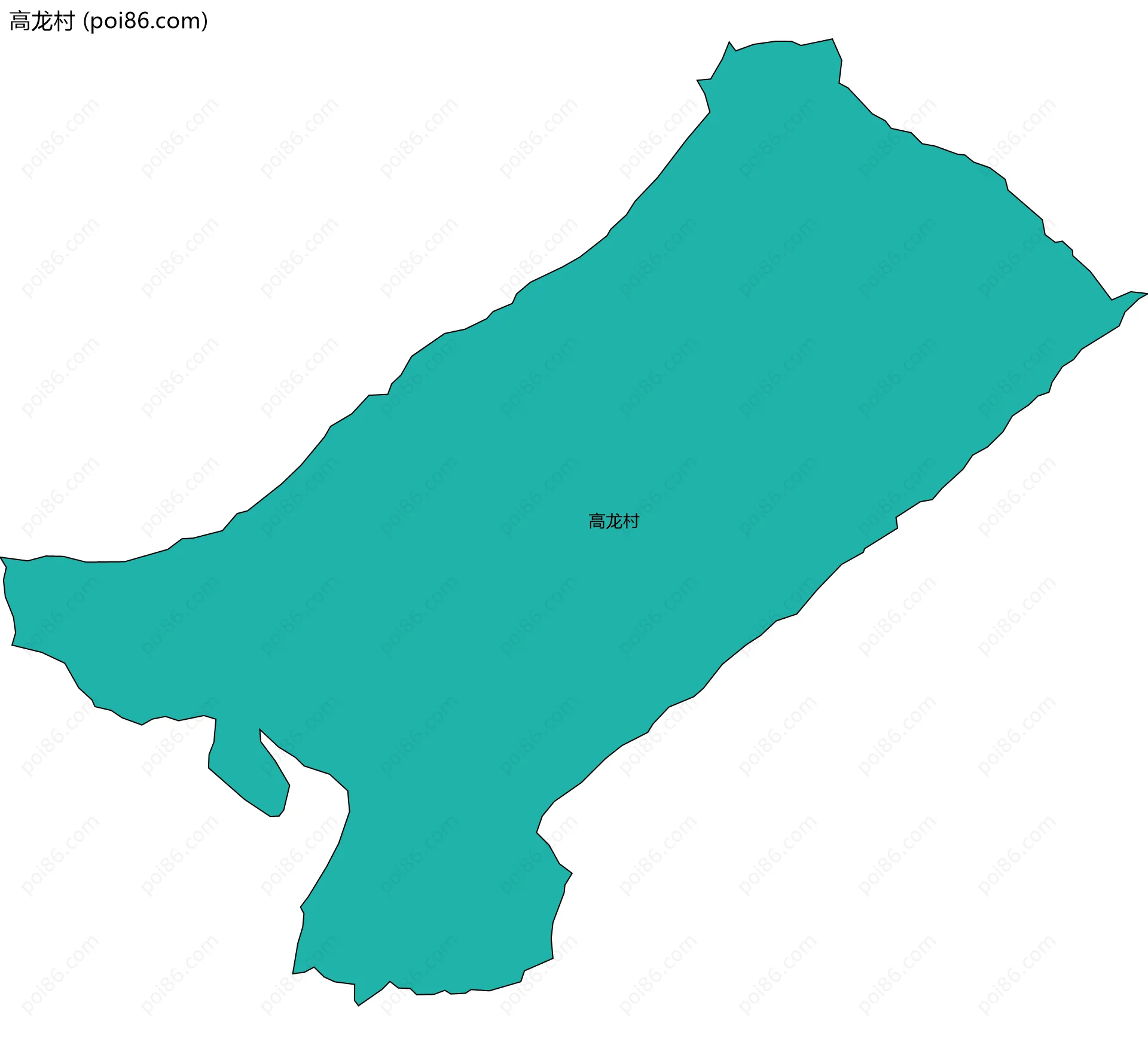 高龙村边界地图