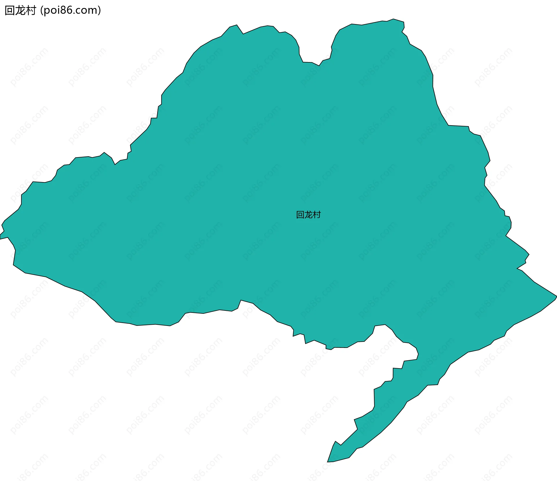 回龙村边界地图