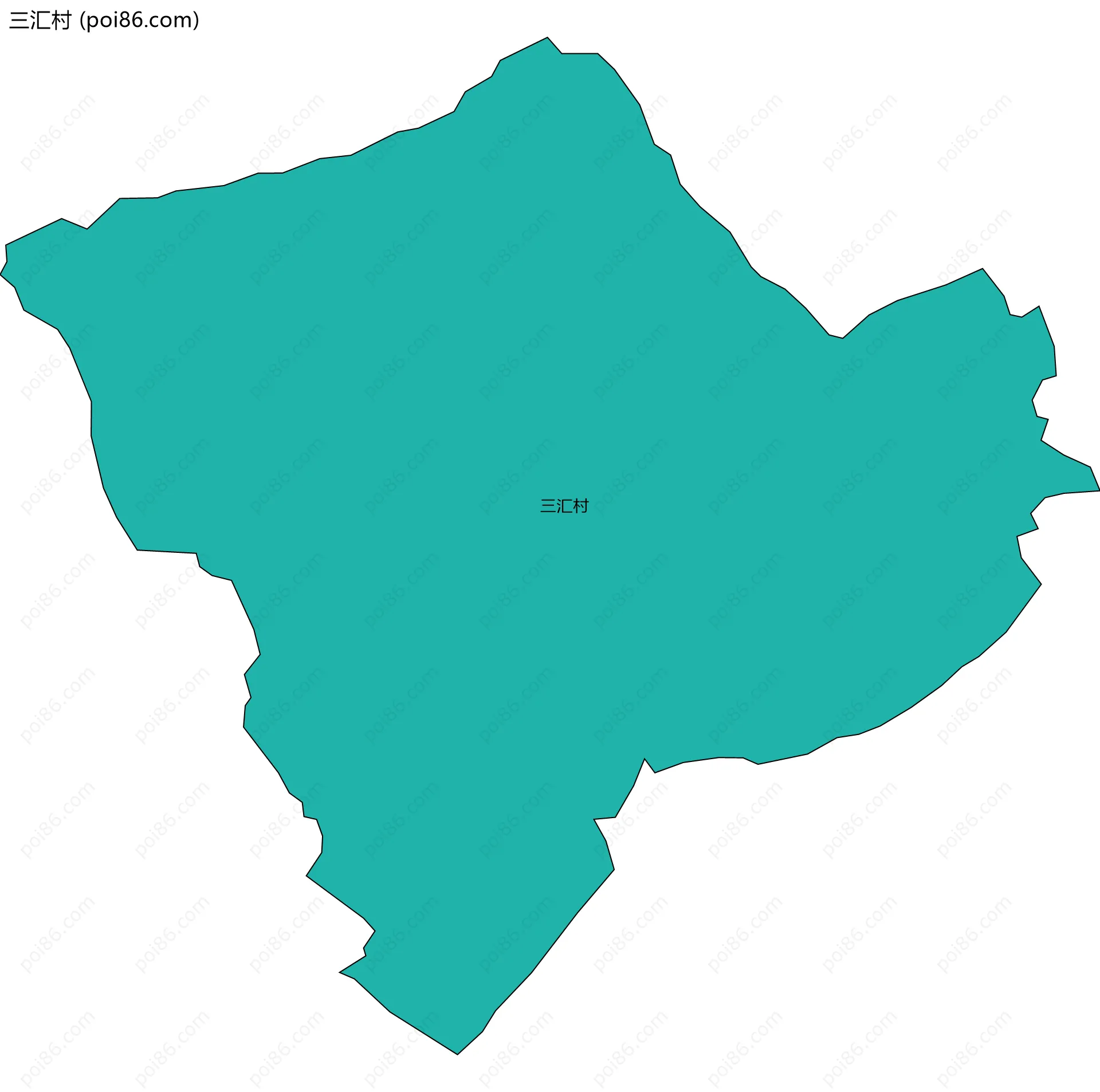 三汇村边界地图