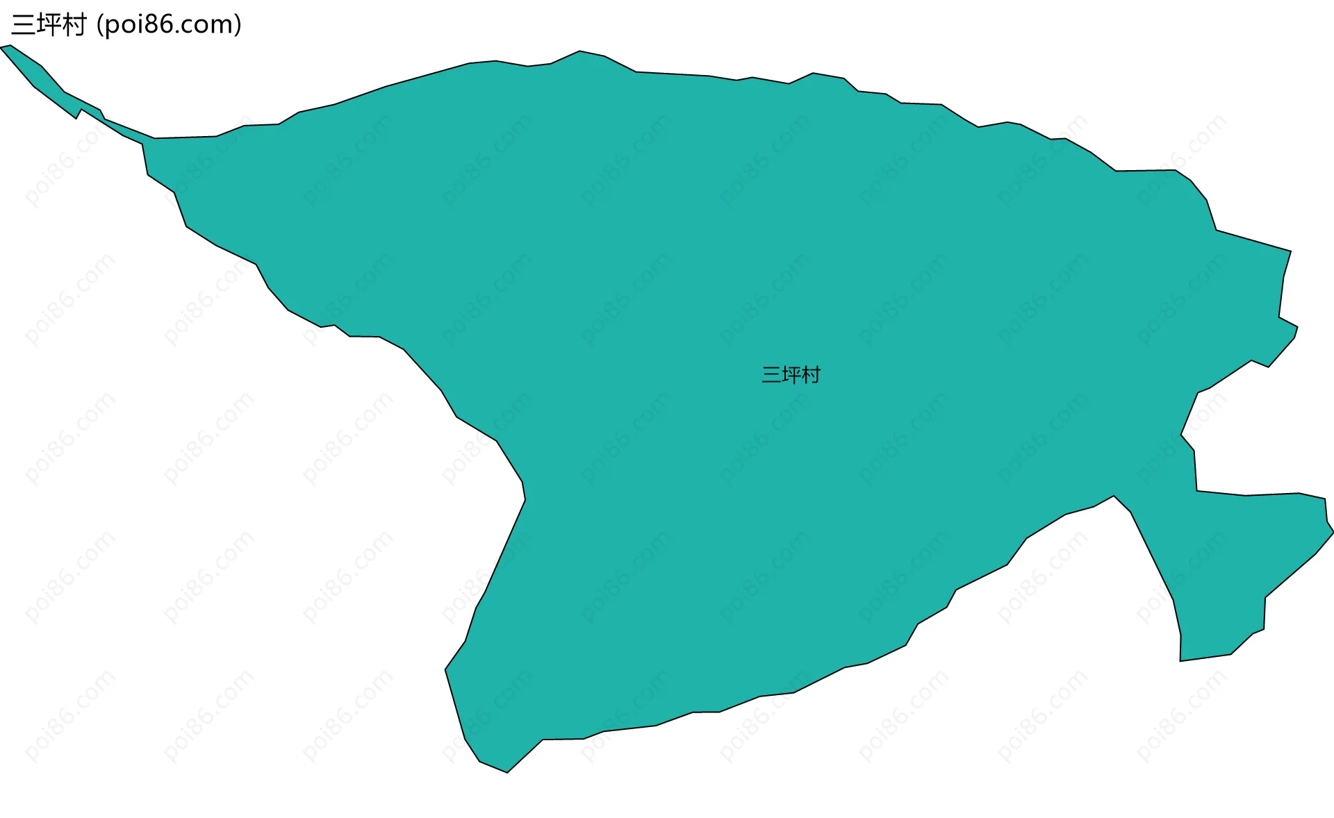 三坪村边界地图