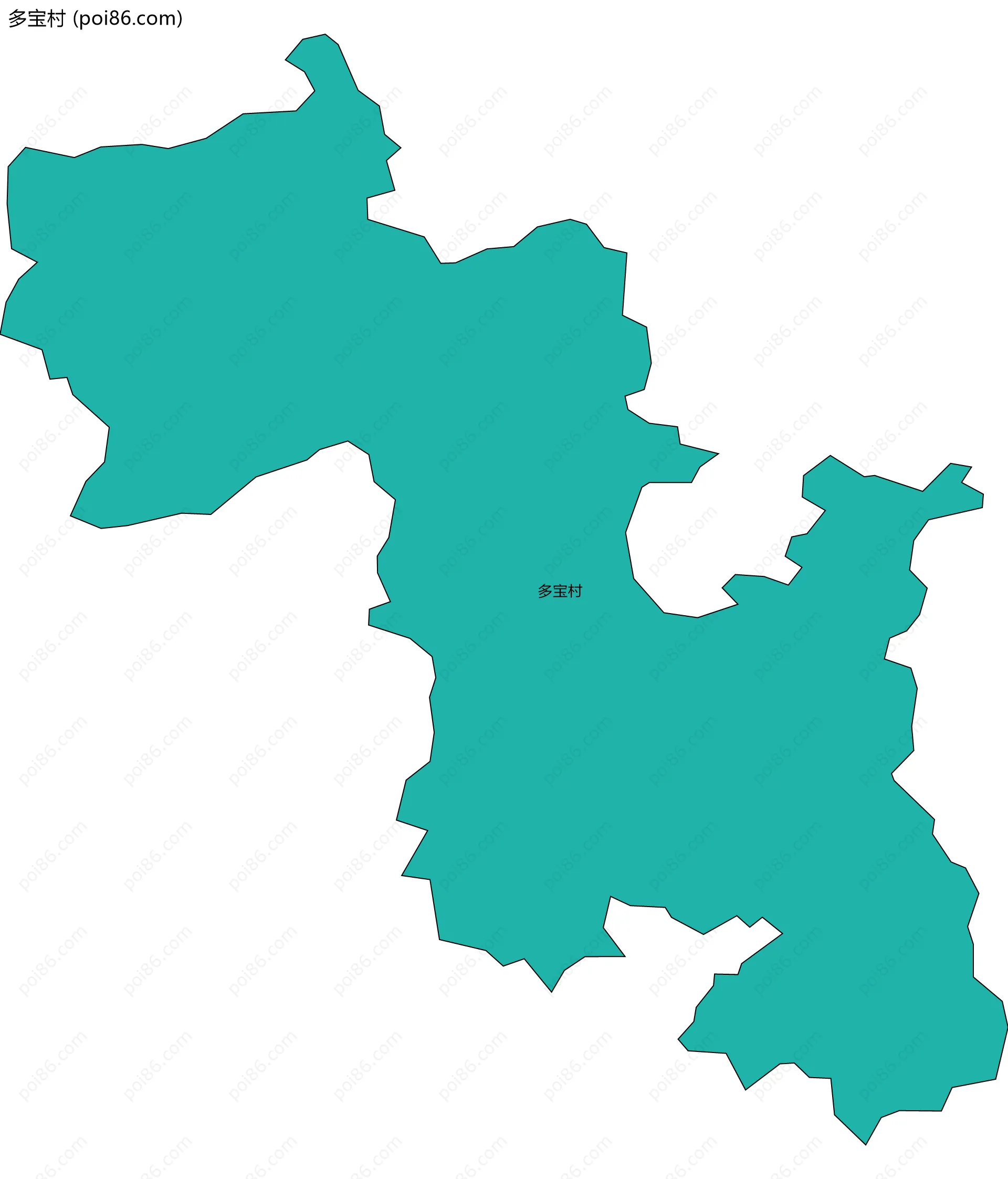 多宝村边界地图