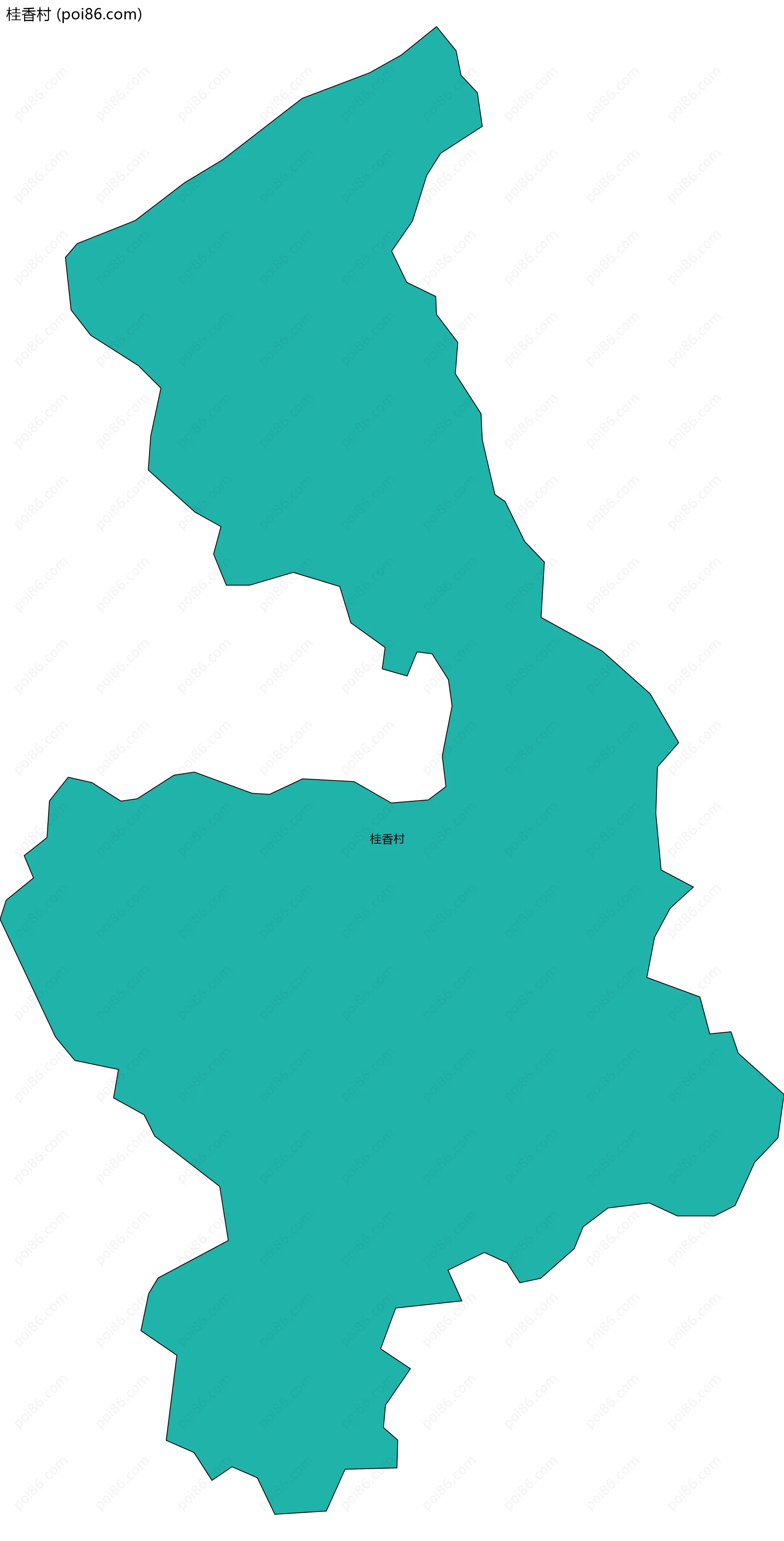 桂香村边界地图