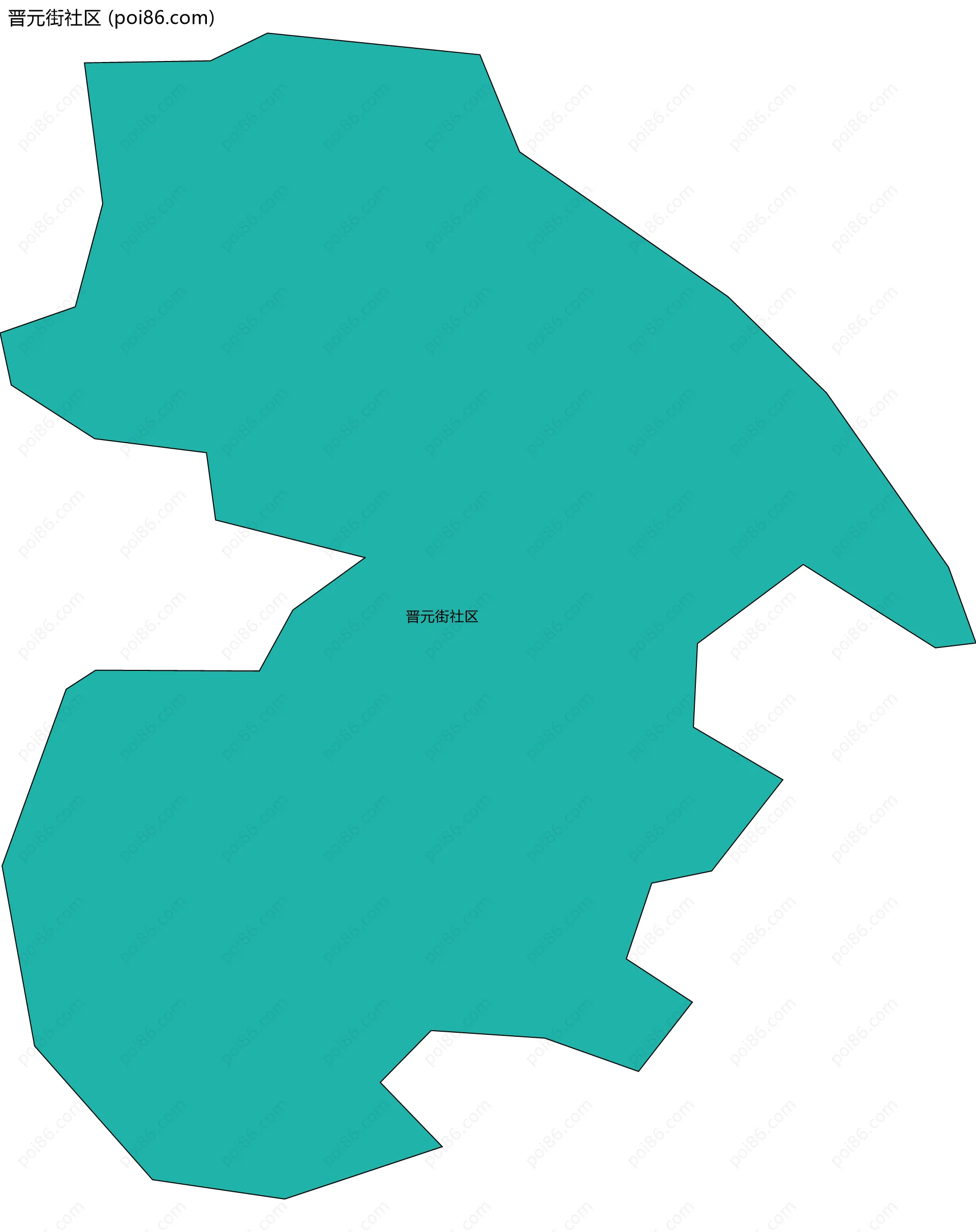 晋元街社区边界地图