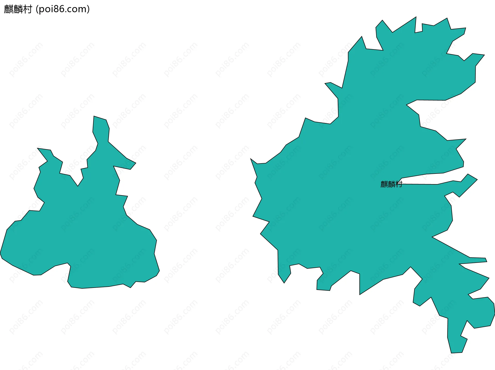 麒麟村边界地图