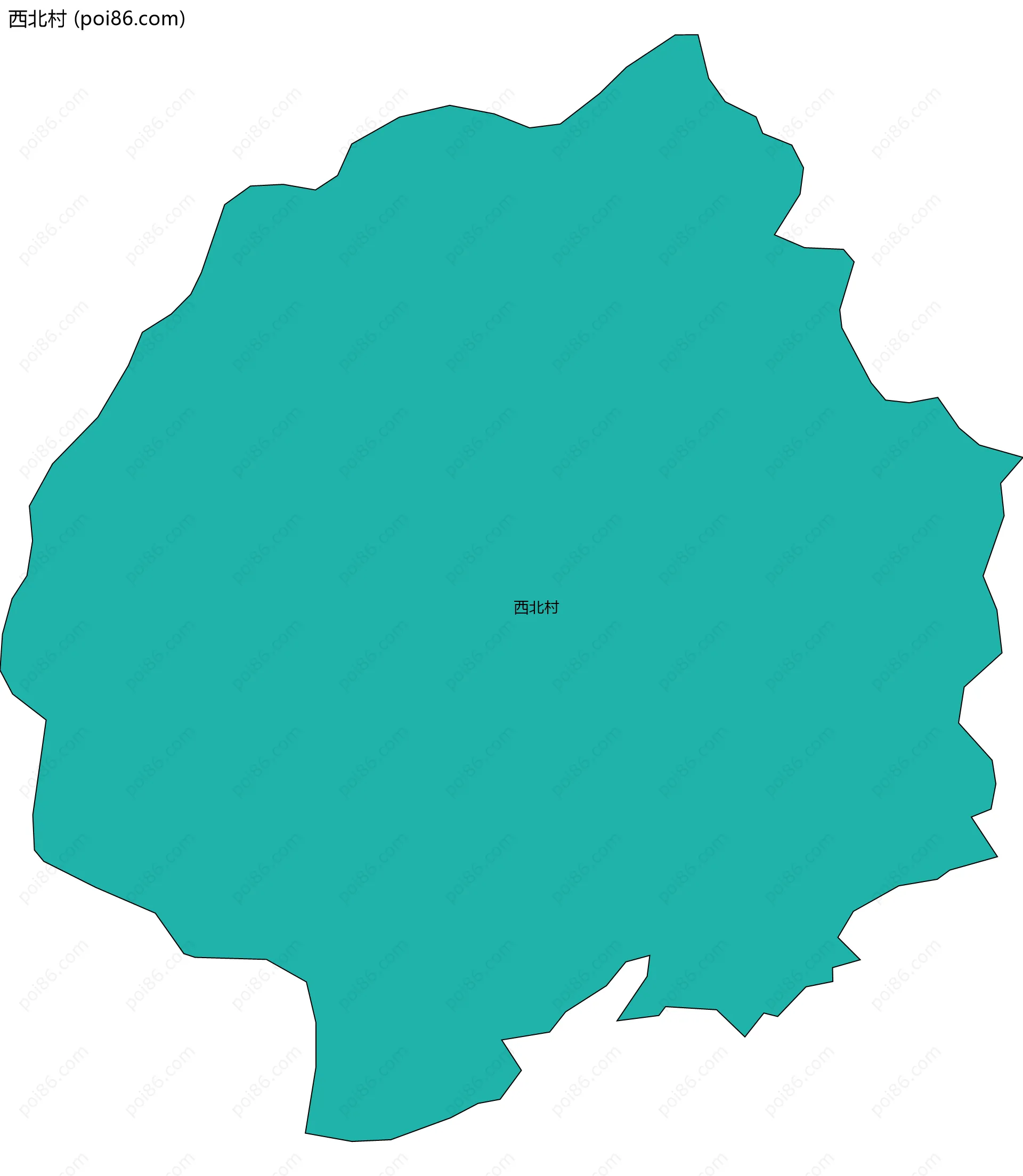 西北村边界地图