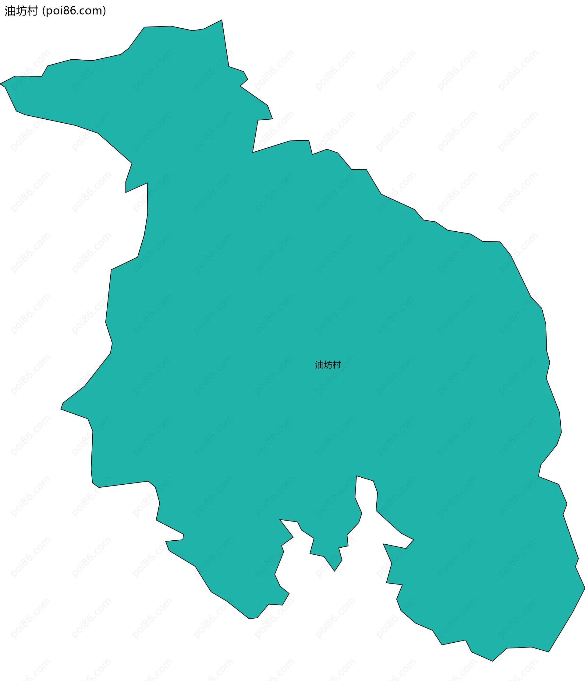 油坊村边界地图