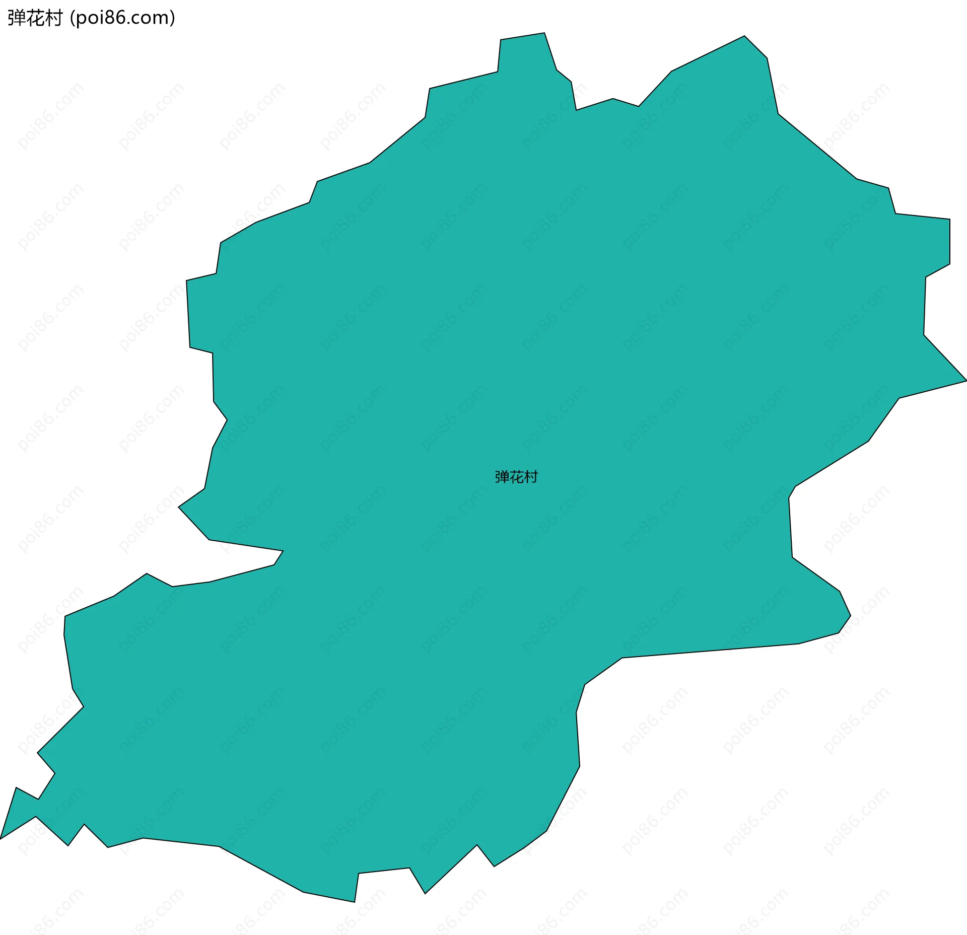 弹花村边界地图