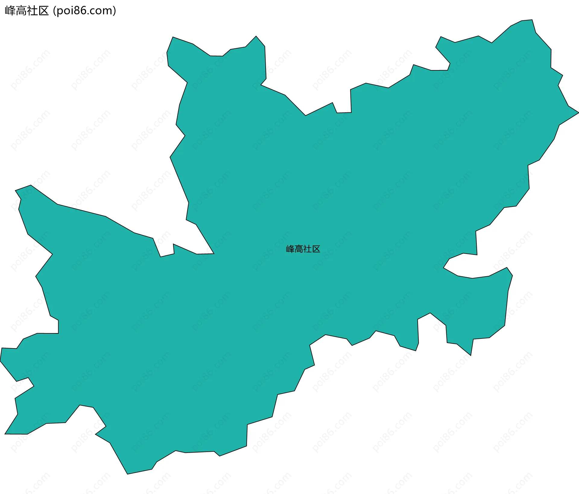 峰高社区边界地图