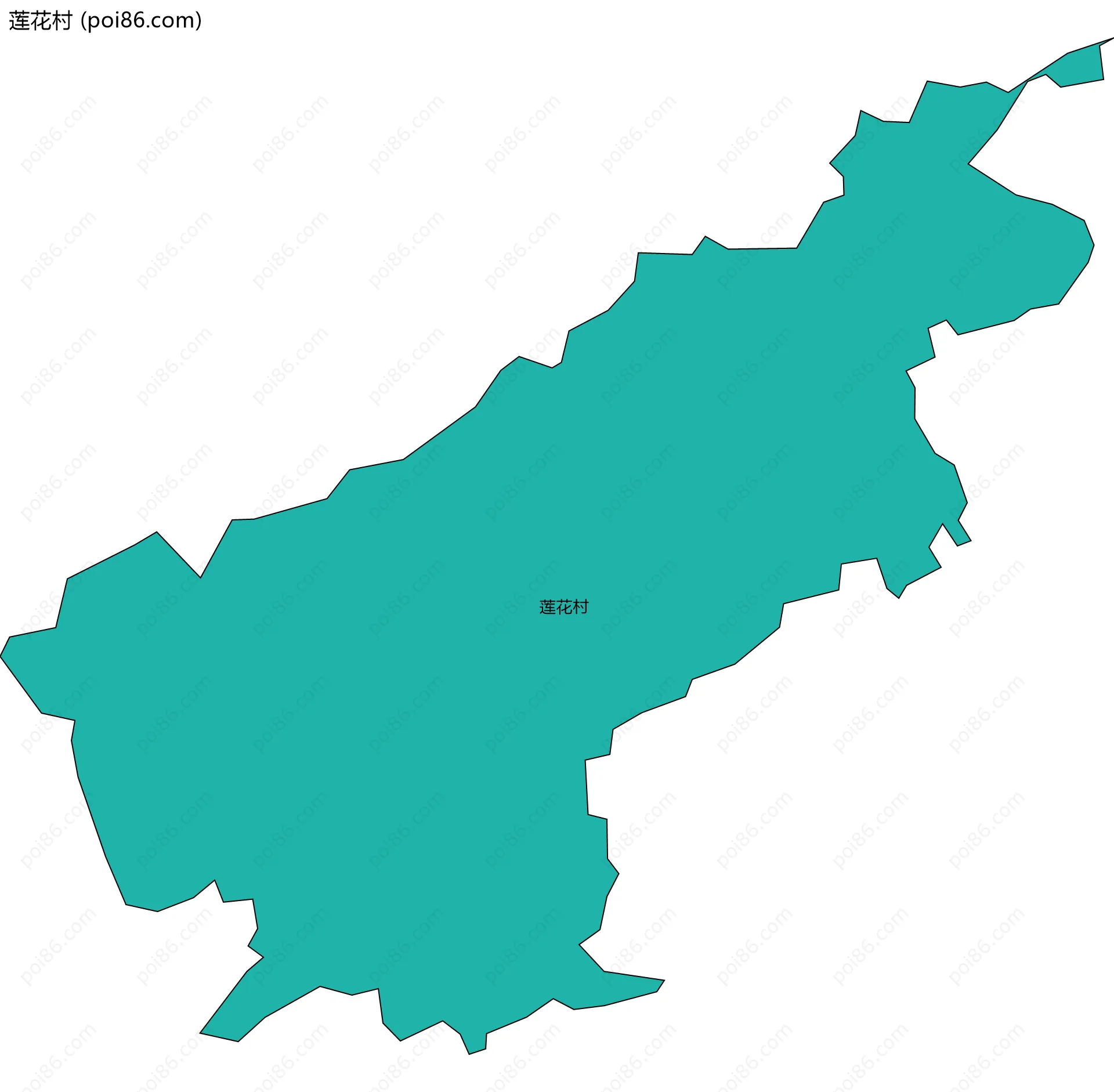 莲花村边界地图