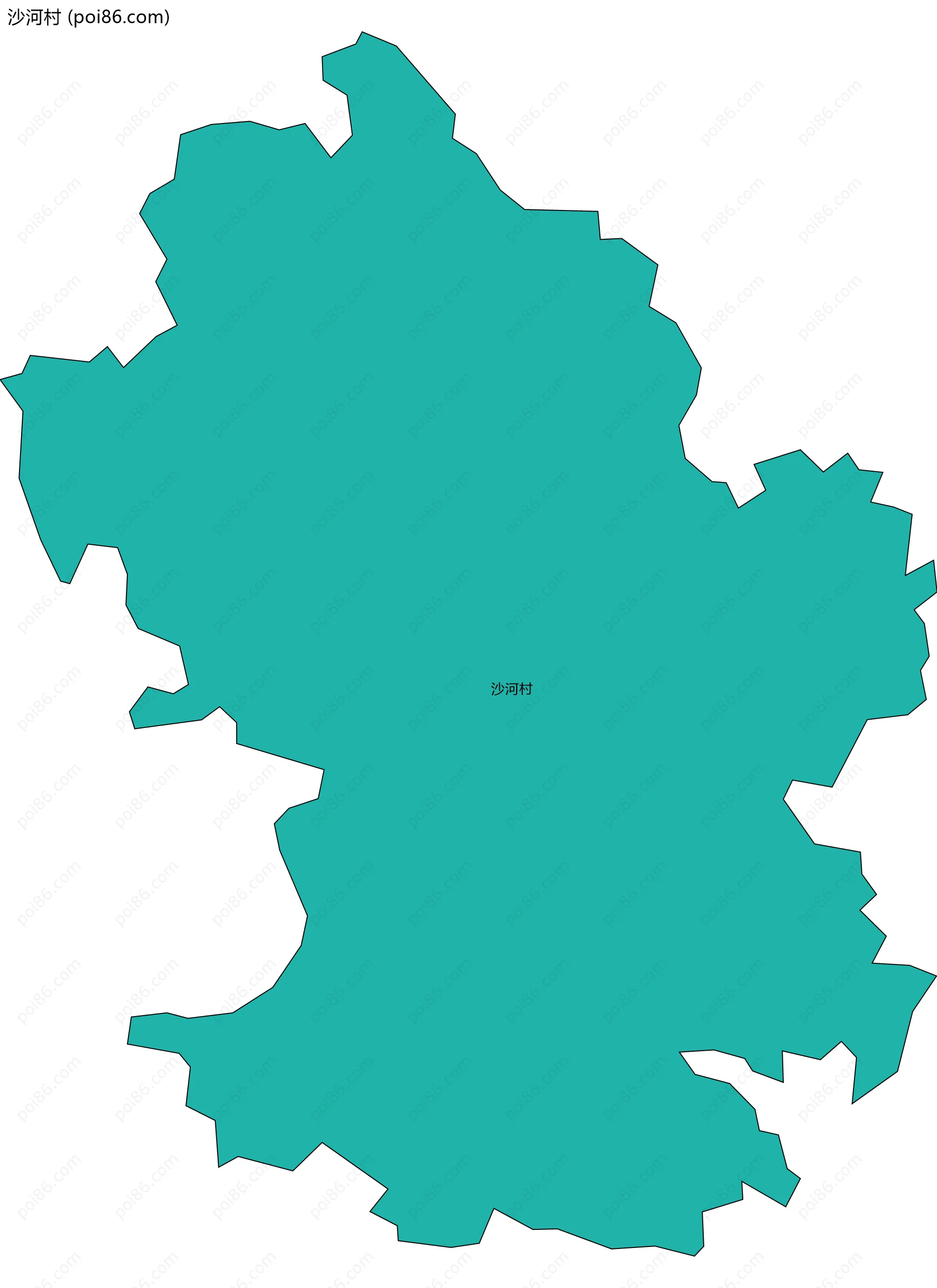 沙河村边界地图