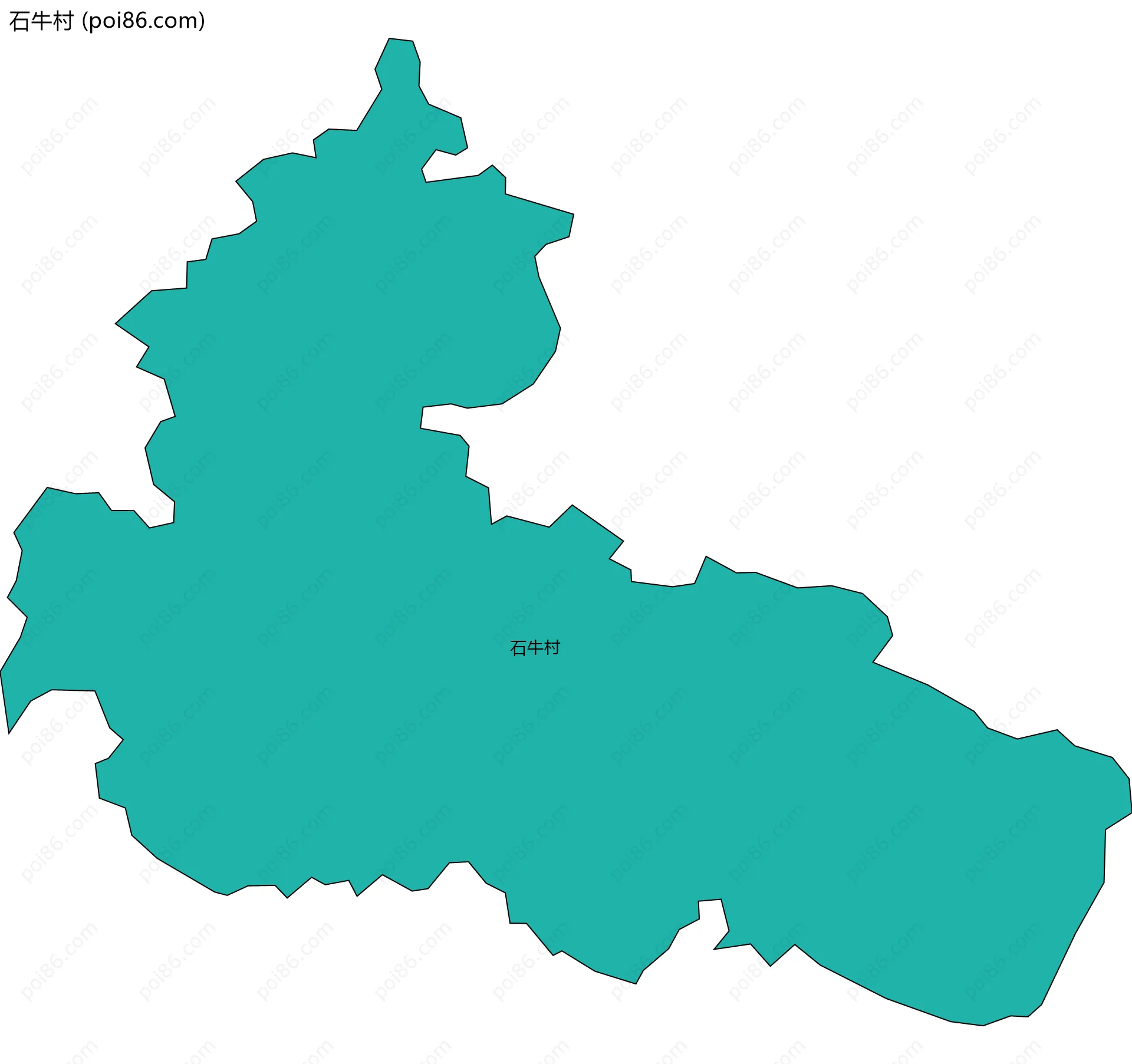 石牛村边界地图