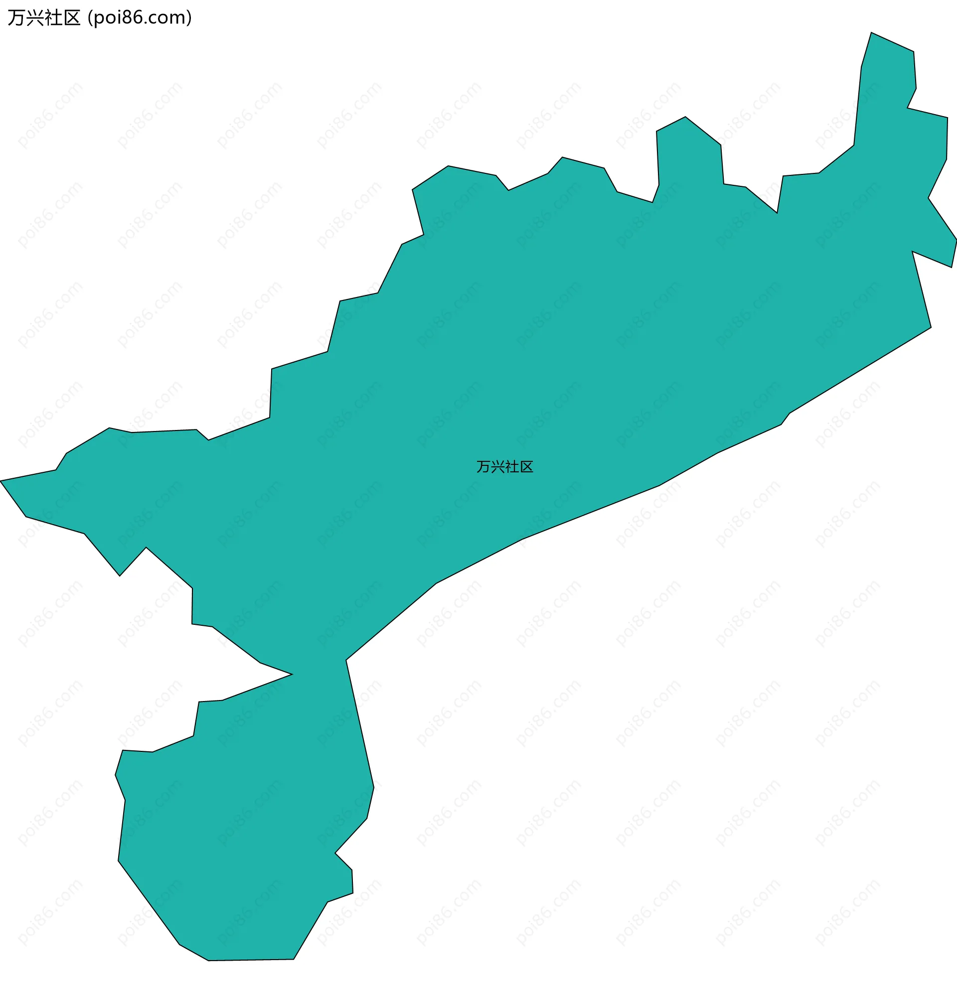 万兴社区边界地图