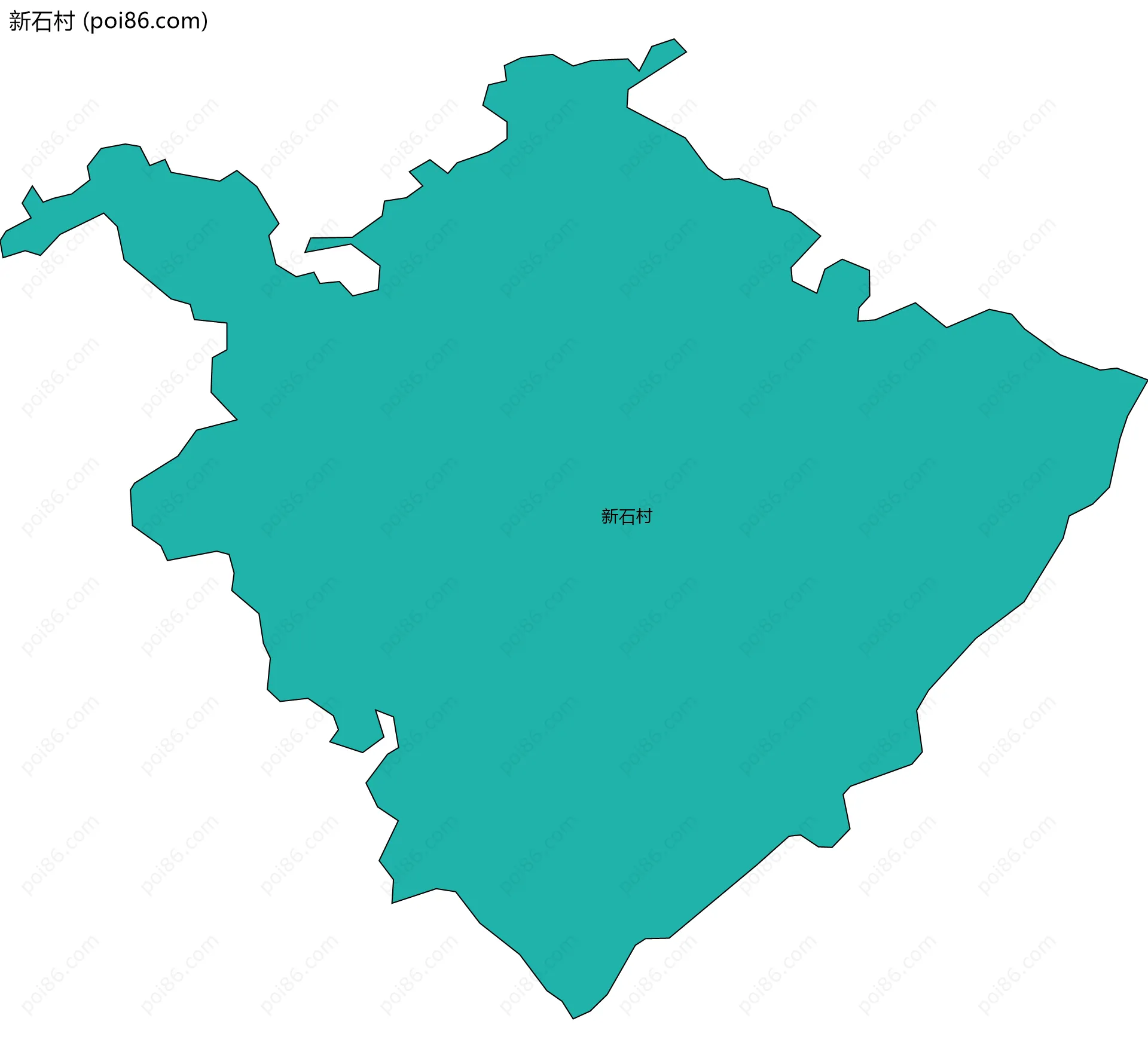 新石村边界地图