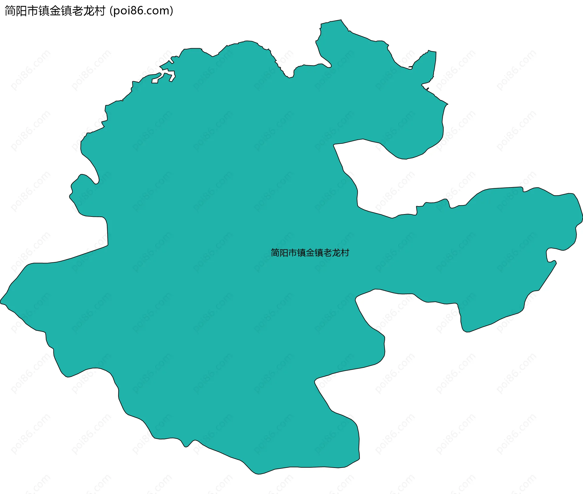 简阳市镇金镇老龙村边界地图