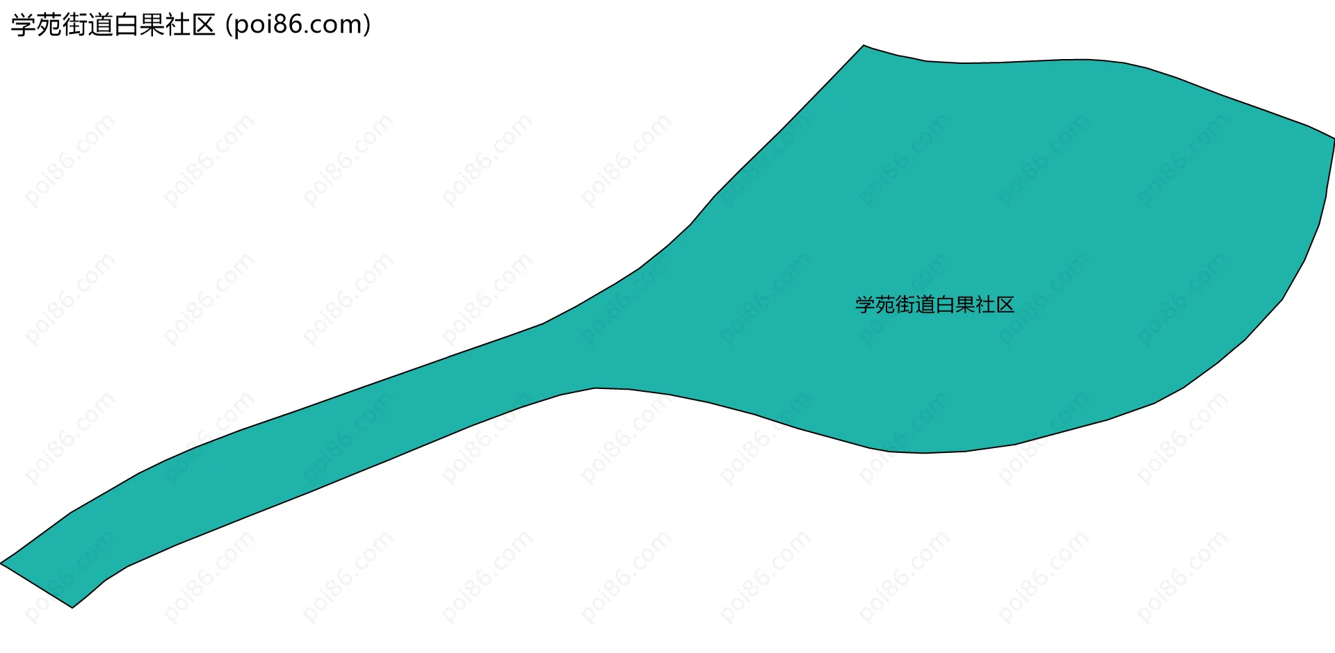 学苑街道白果社区边界地图