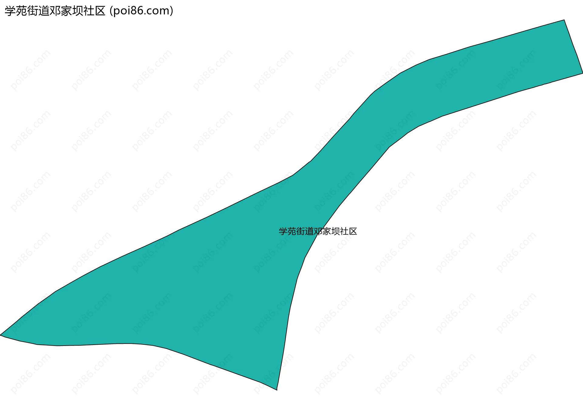 学苑街道邓家坝社区边界地图