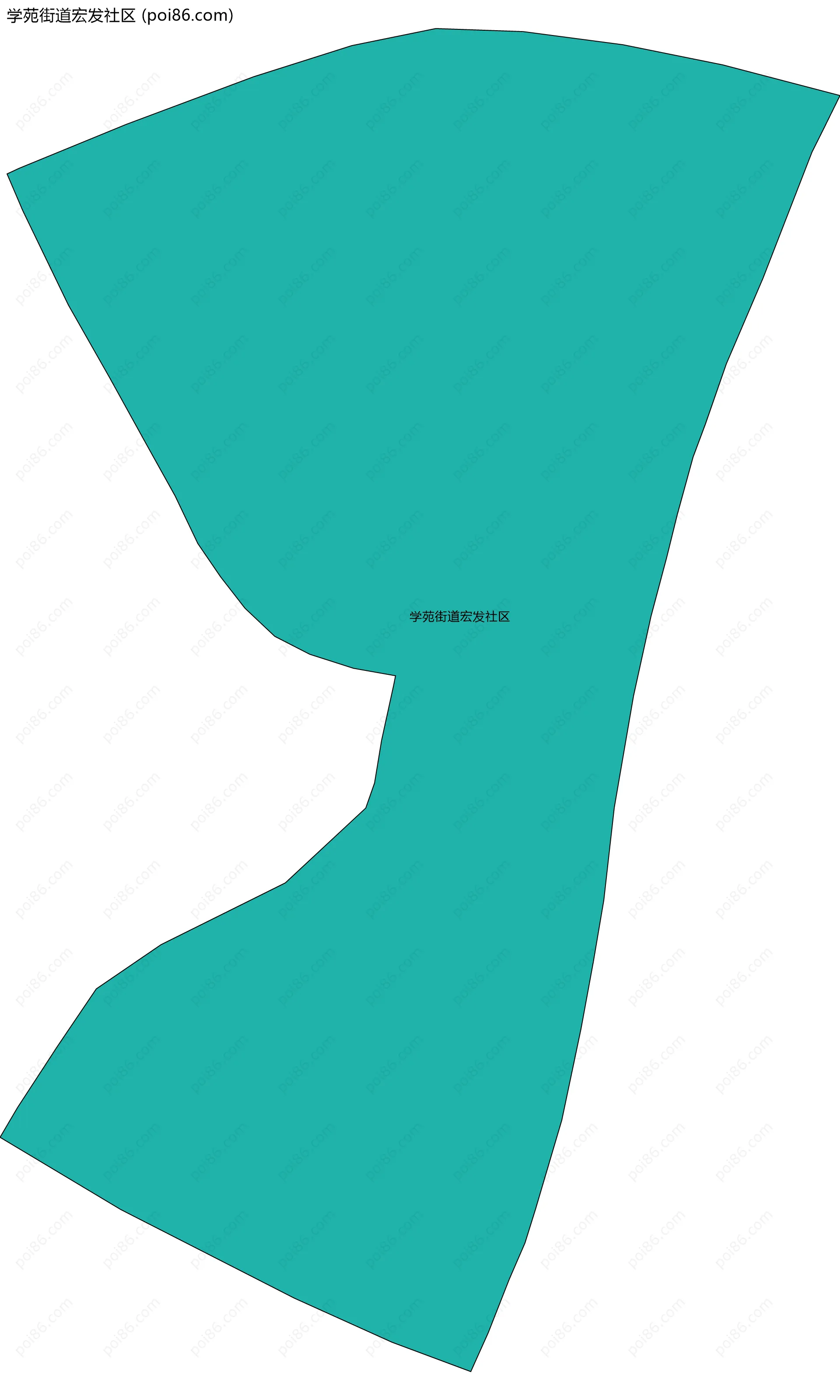 学苑街道宏发社区边界地图