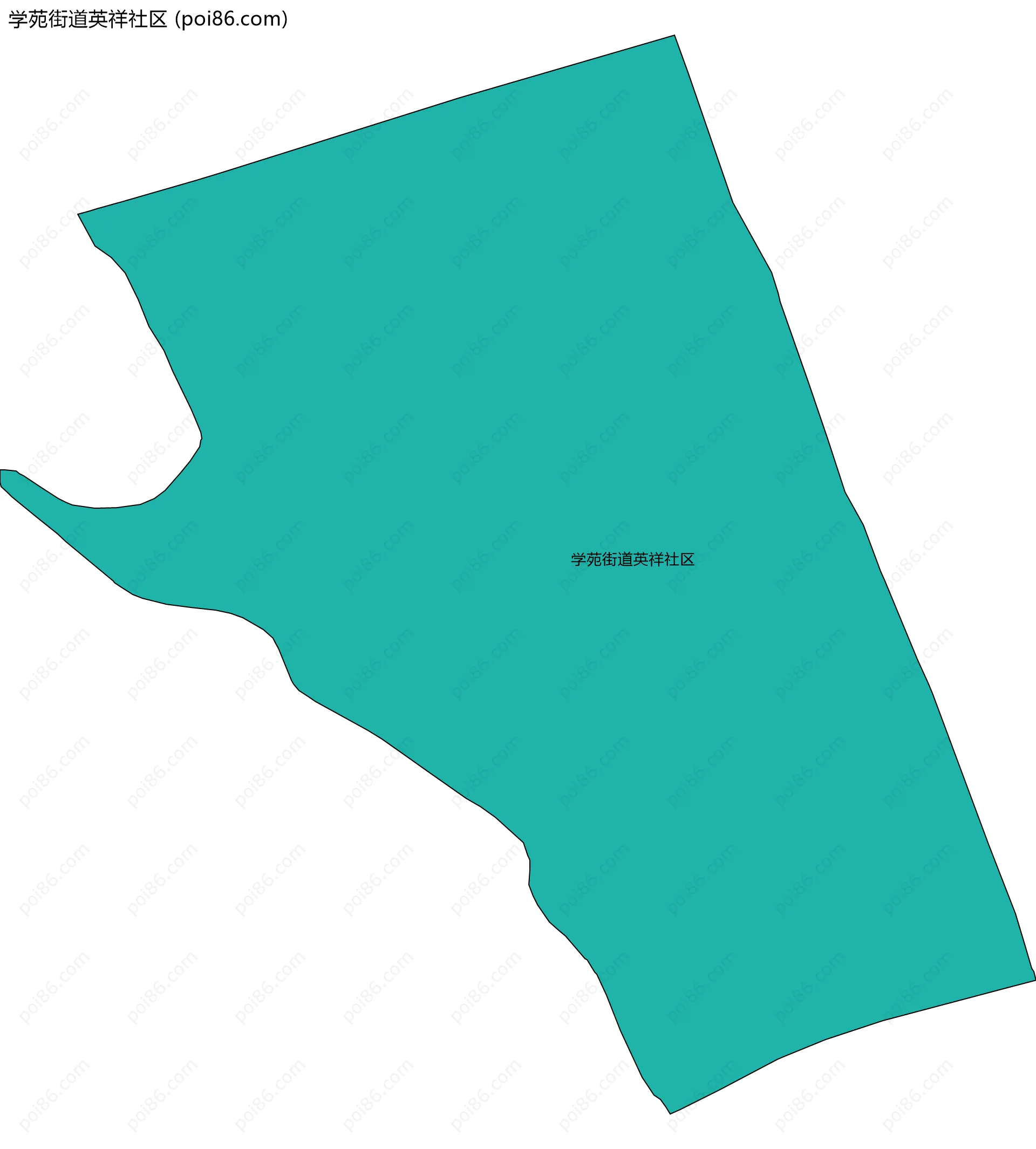 学苑街道英祥社区边界地图